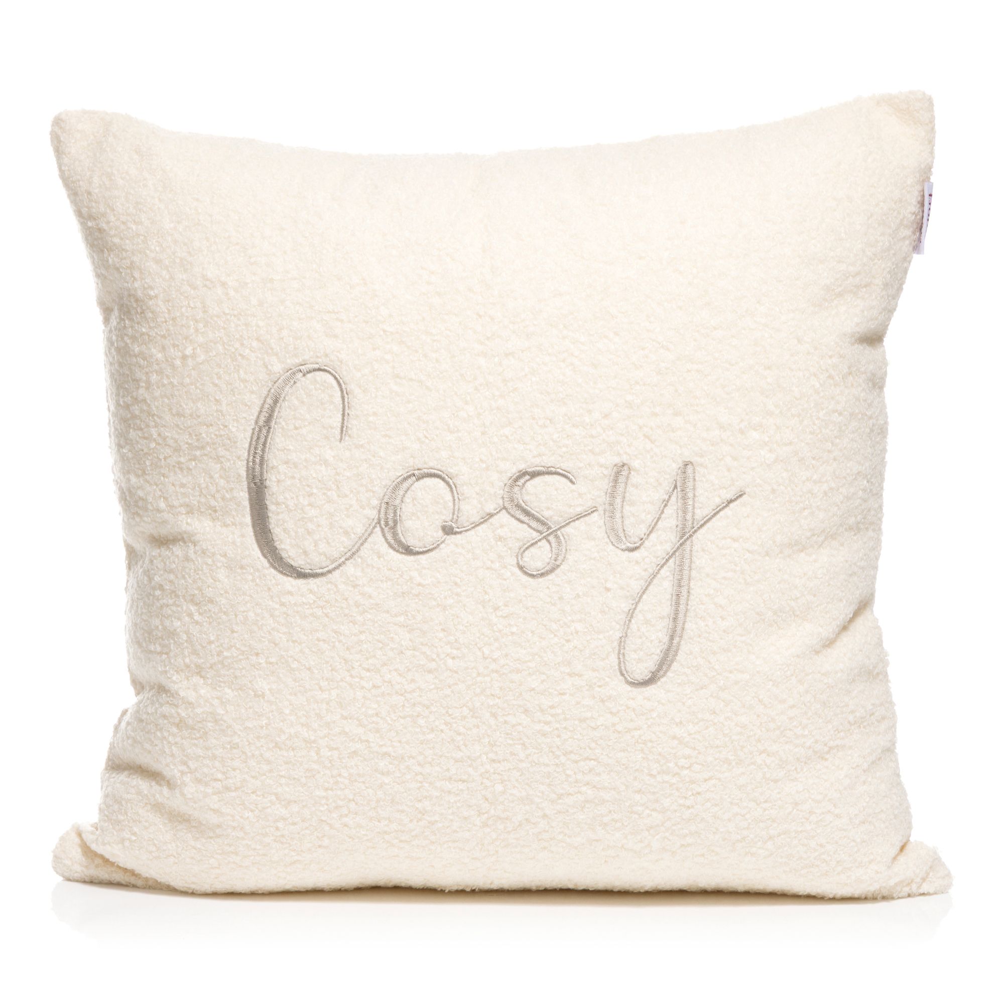 COZEE HOME 1 Dekokissenhülle COSY MF Teddy Bouclé waschbar, ca. 50x50cm