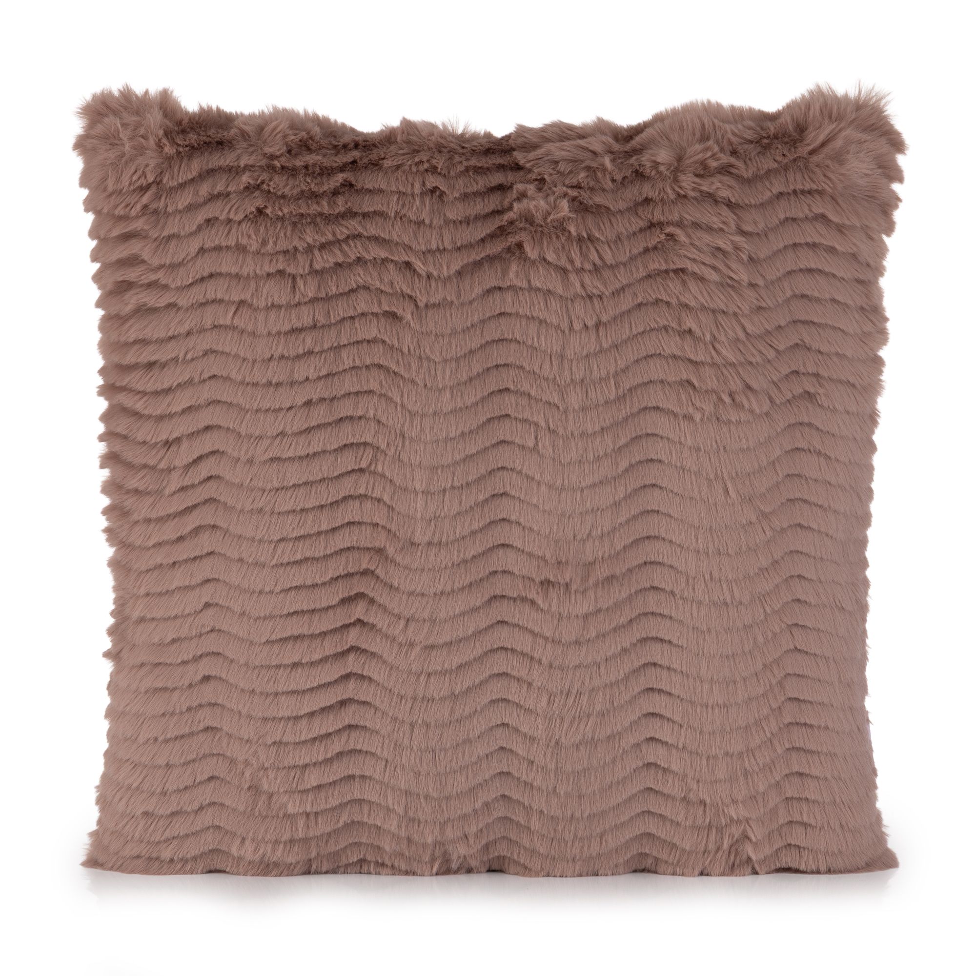 MONT CHALET 1 uni gef. Kissen Wellenscherung Fellimitat waschbar, ca. 50x50cm