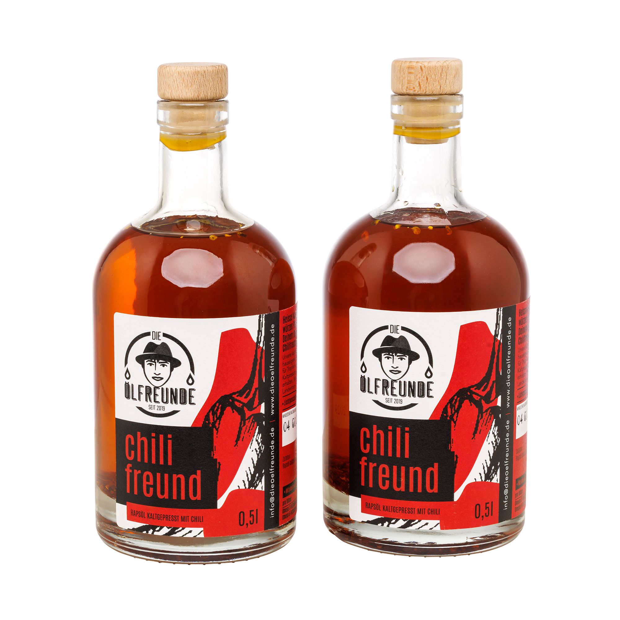 DIE ÖLFREUNDE Chilifreund Chili Öl Inhalt 2x 500ml