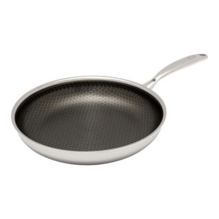 HENSSLERS Edelstahl-Pfanne Ø28cm Mehrschichtmaterial Wabenstruktur