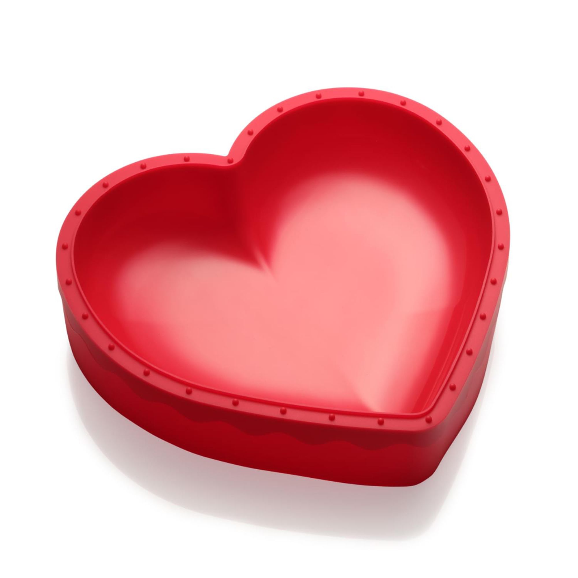 COOLINATO Herzbackform Platin Silikon für 3D-Kuchen 23x25cm