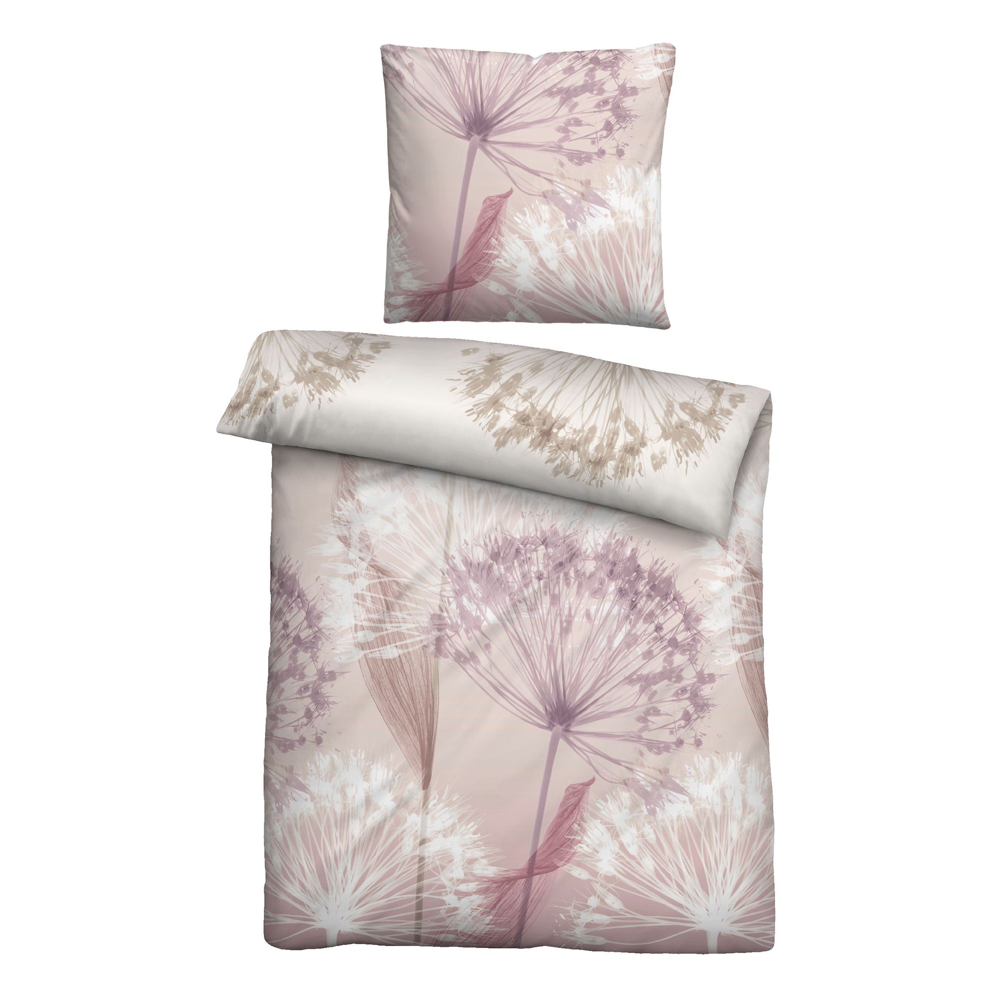 biberna® Bettwäsche Pusteblumen Mako-Satin Einzelbett, 2tlg.