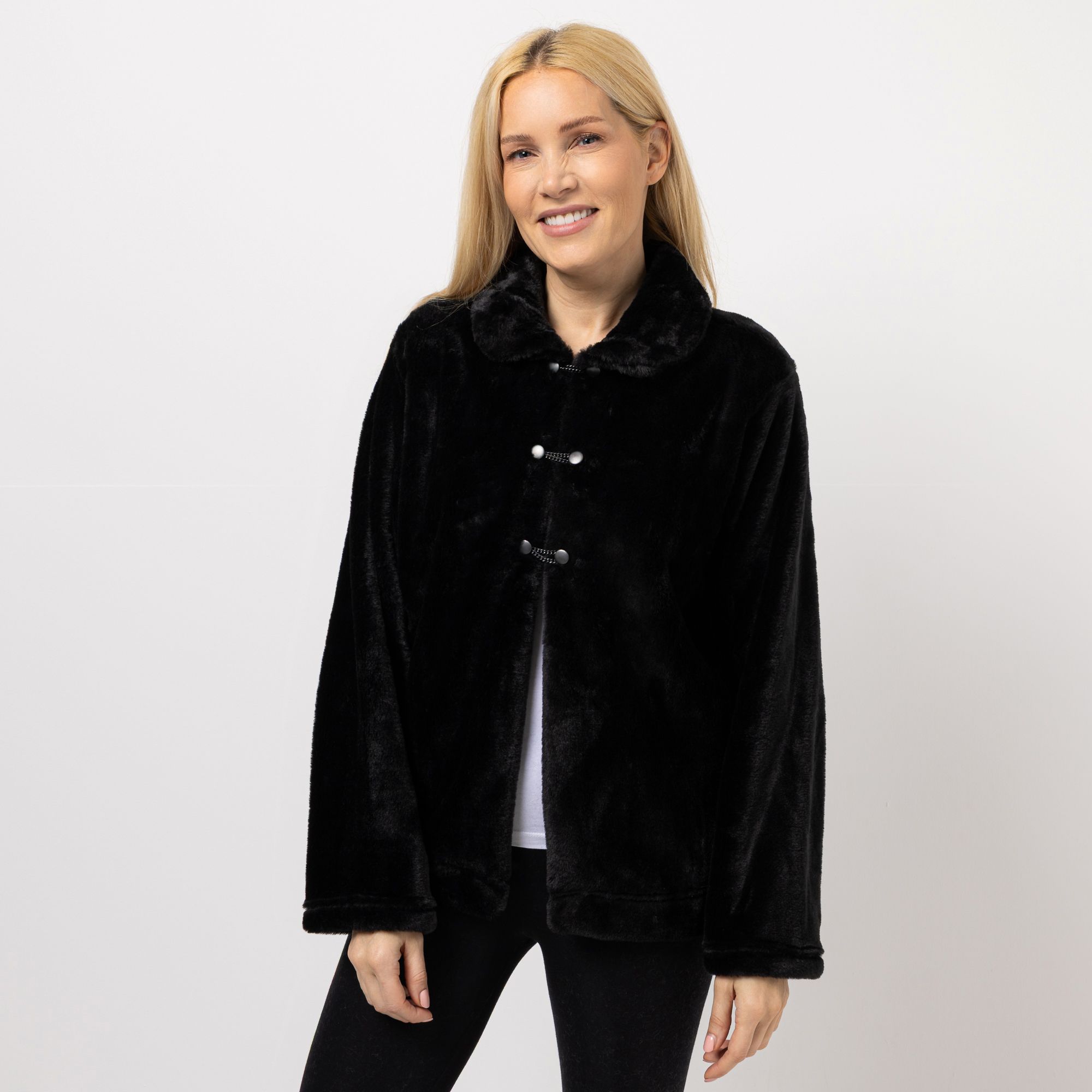 MONT CHALET Damen-Jacke Fellimitat Mikrofaser