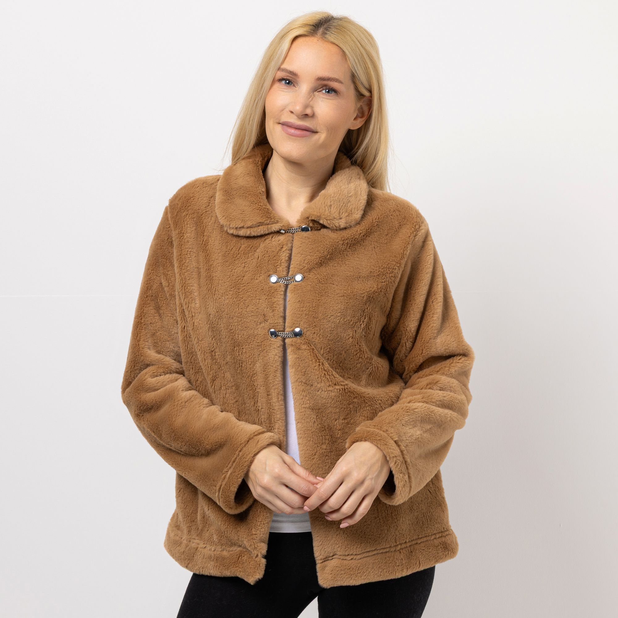 MONT CHALET Damen-Jacke Fellimitat Mikrofaser