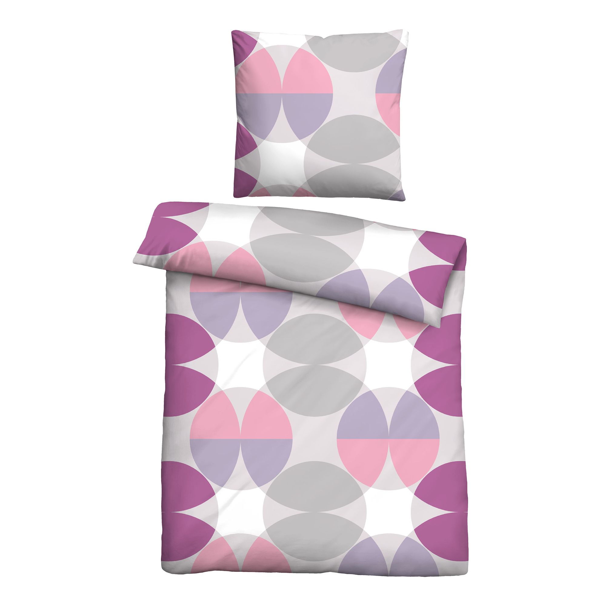 Castell® Bettwäsche Kreisemix Baumwoll Renforcé Einzelbett, 2tlg.