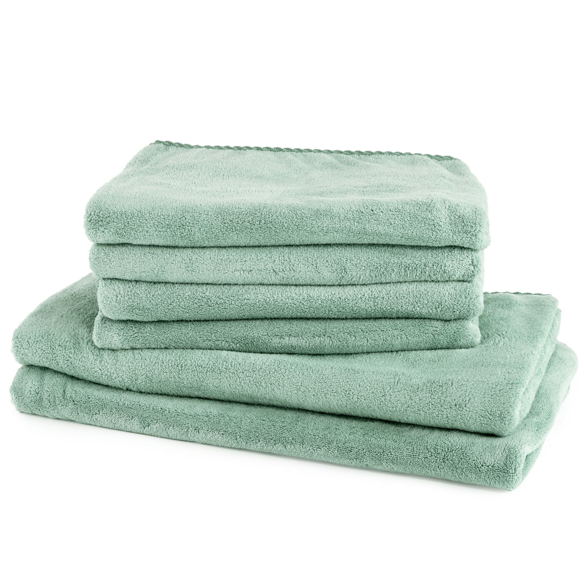 MONT CHALET Handtuch-Set uni Kuschelplüsch Kordelkeder, 6tlg.