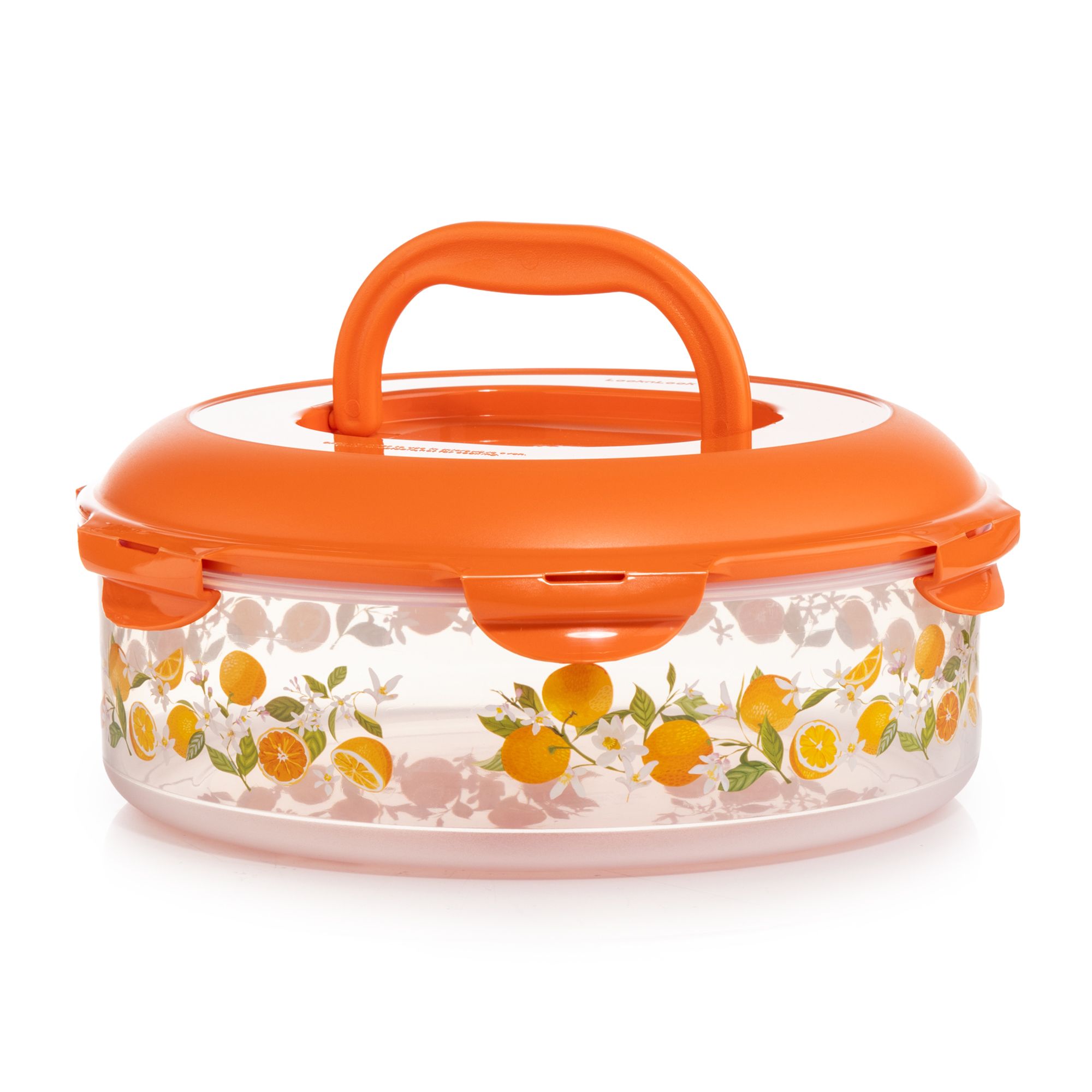 LocknLock 1 Frischhaltedose rund mit Tragegriff bedruckt 5,5L Volumen