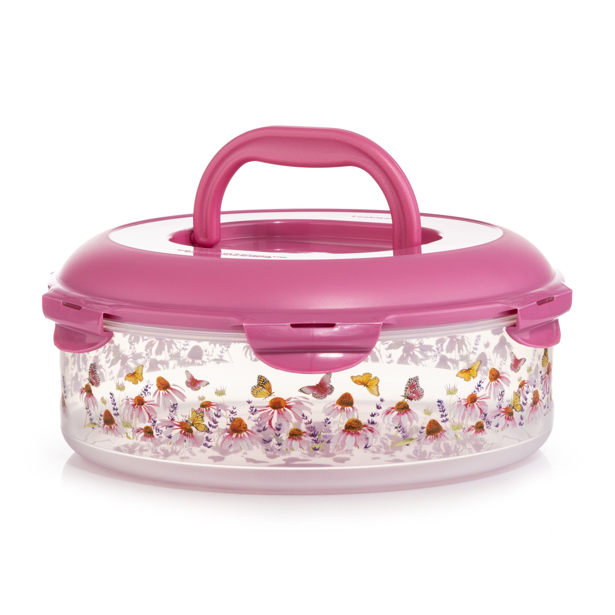 LocknLock 1 Frischhaltedose rund mit Tragegriff bedruckt 5,5L Volumen