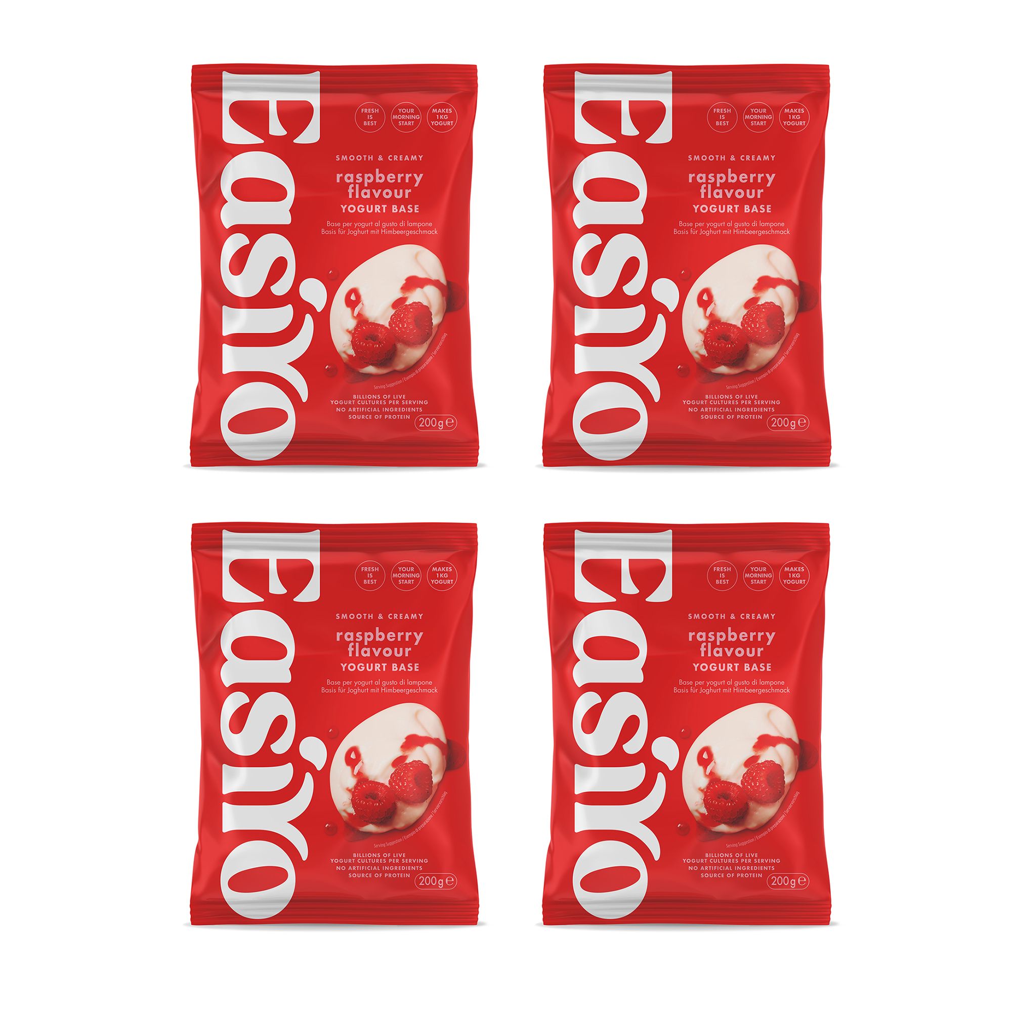 EASIYO Joghurtpulver Fruchtjoghurt 4 Beutel für 4kg sortenrein