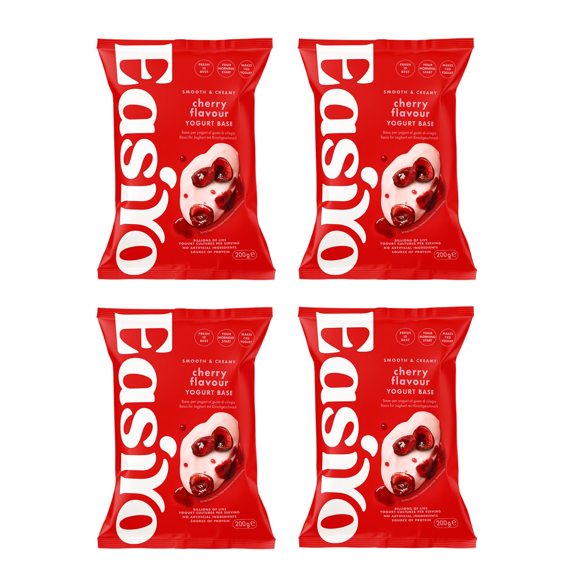 EASIYO Joghurtpulver Fruchtjoghurt 4 Beutel für 4kg sortenrein