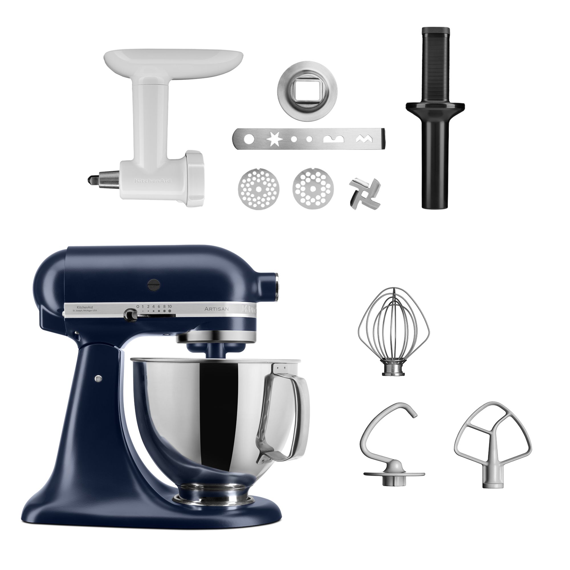 KITCHENAID® 5KSM125 Artisan Küchenmaschine 4,8L Fassungsvermögen inkl. Fleischwolf