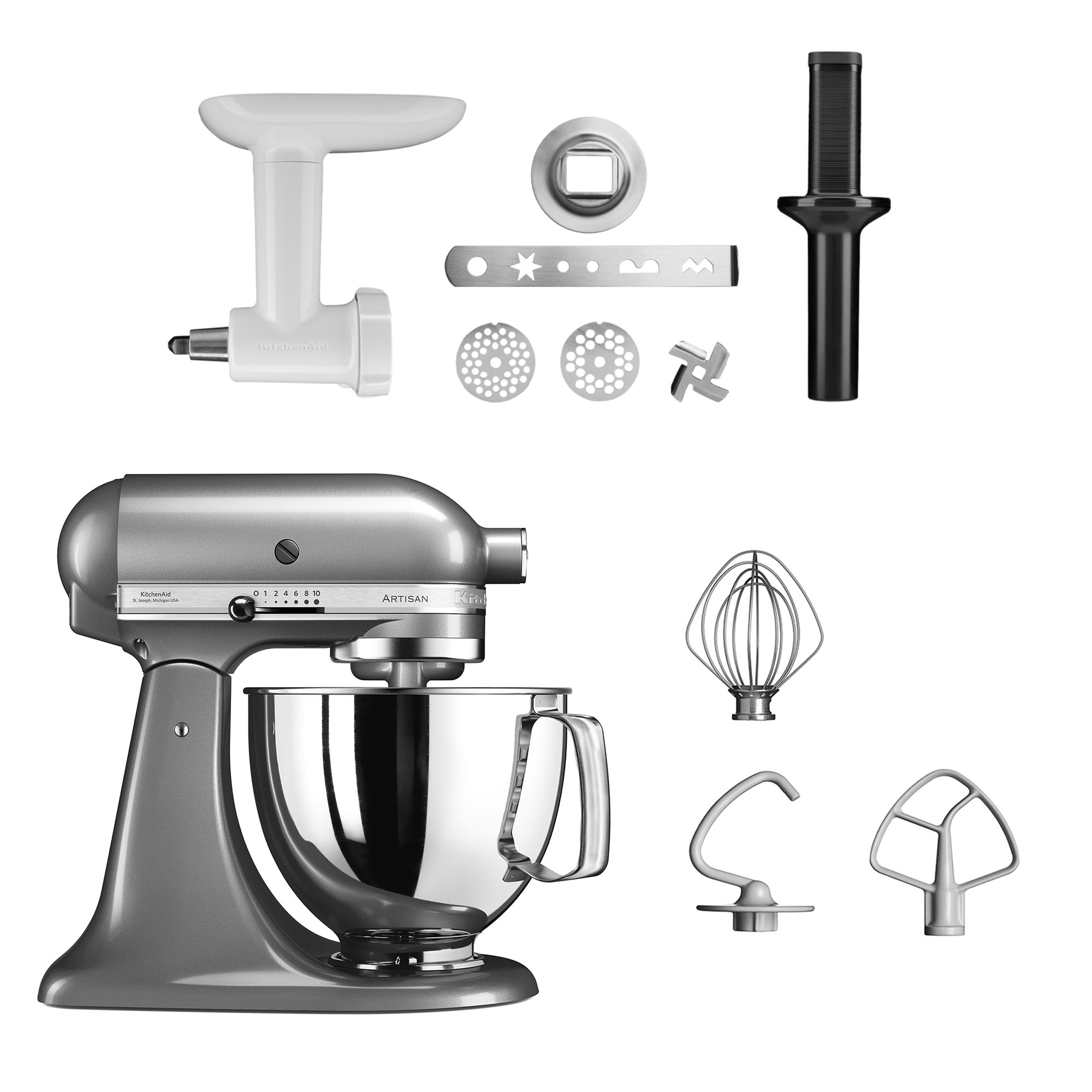 KITCHENAID® 5KSM125 Artisan Küchenmaschine 4,8L Fassungsvermögen inkl. Fleischwolf