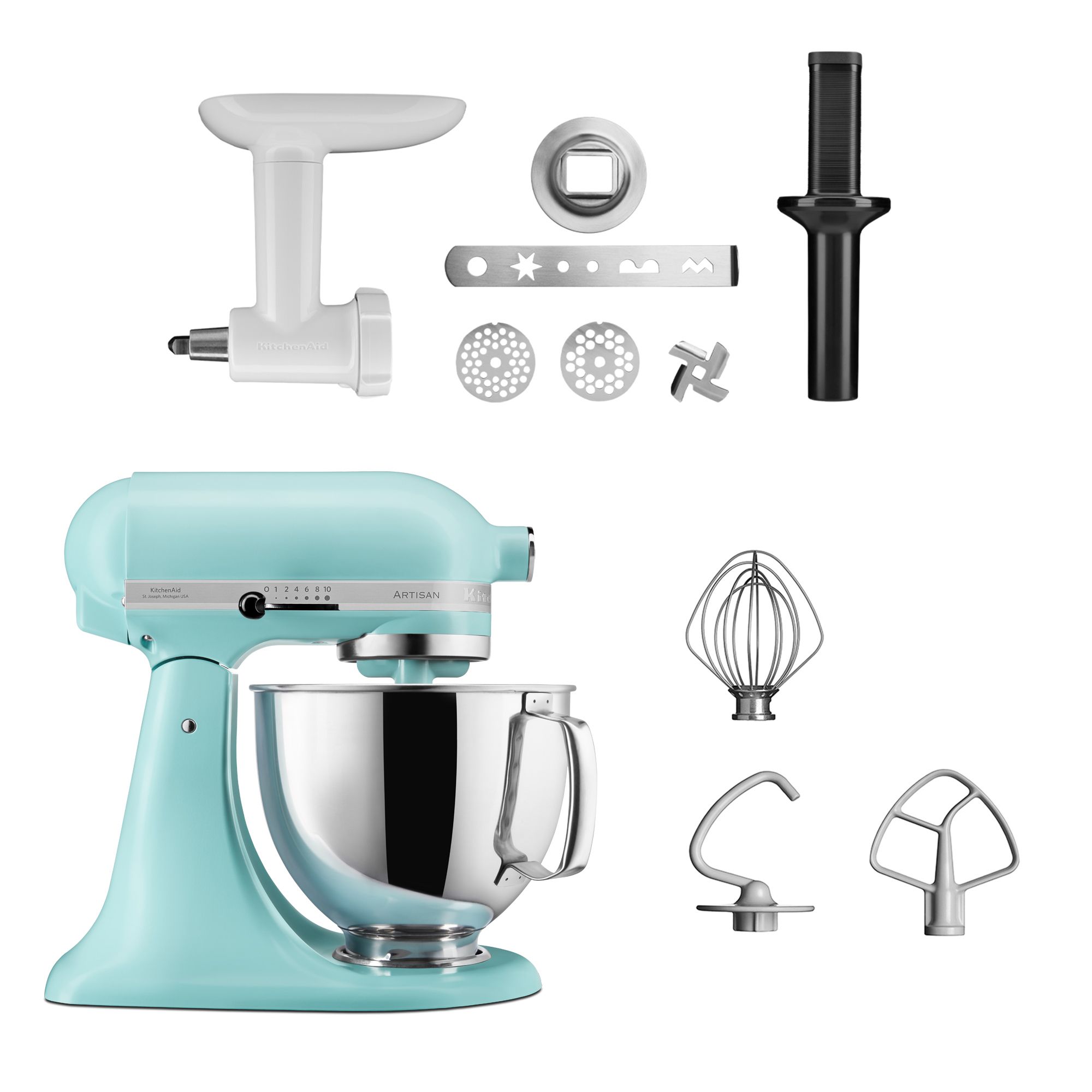 KITCHENAID® 5KSM125 Artisan Küchenmaschine 4,8L Fassungsvermögen inkl. Fleischwolf