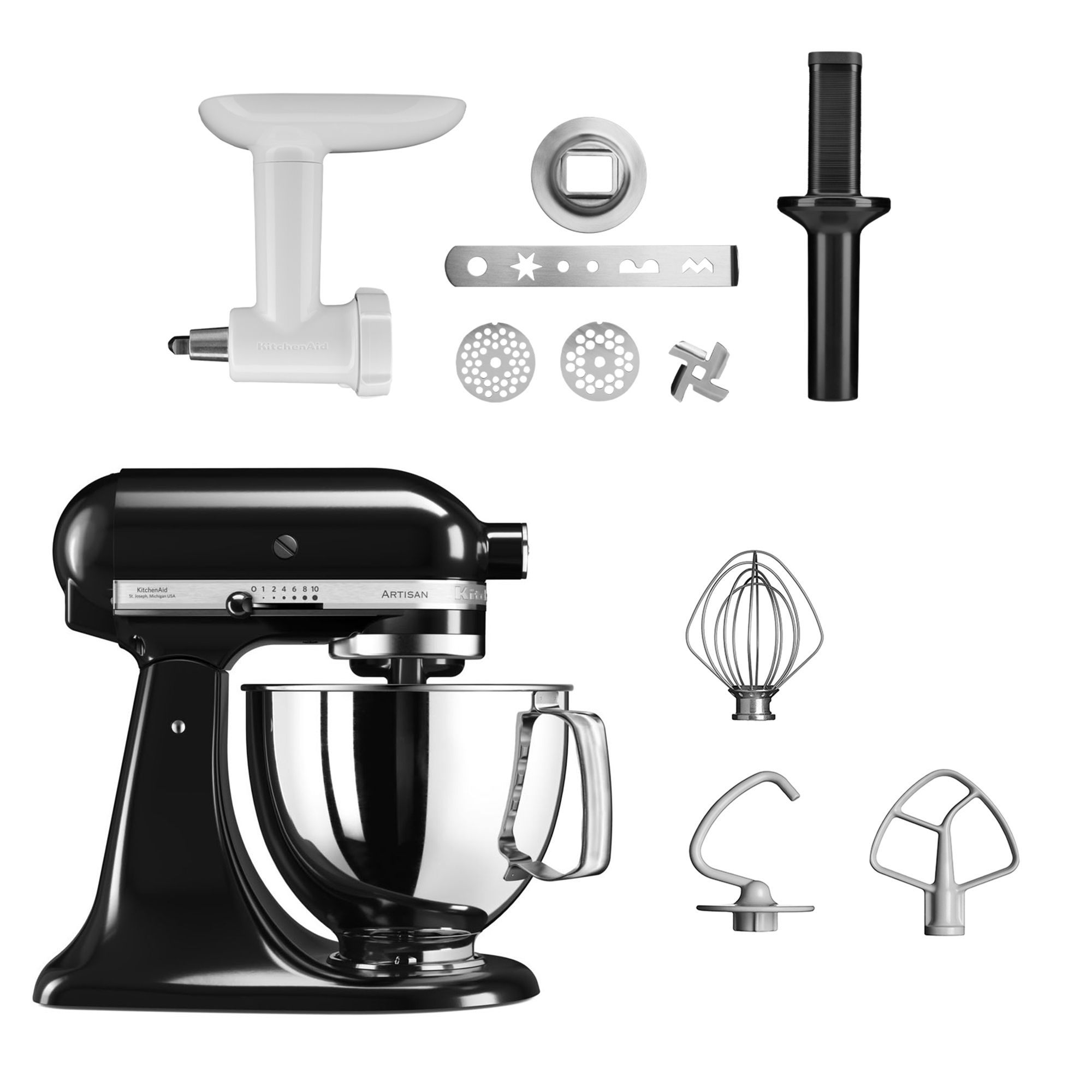 KITCHENAID® 5KSM125 Artisan Küchenmaschine 4,8L Fassungsvermögen inkl. Fleischwolf