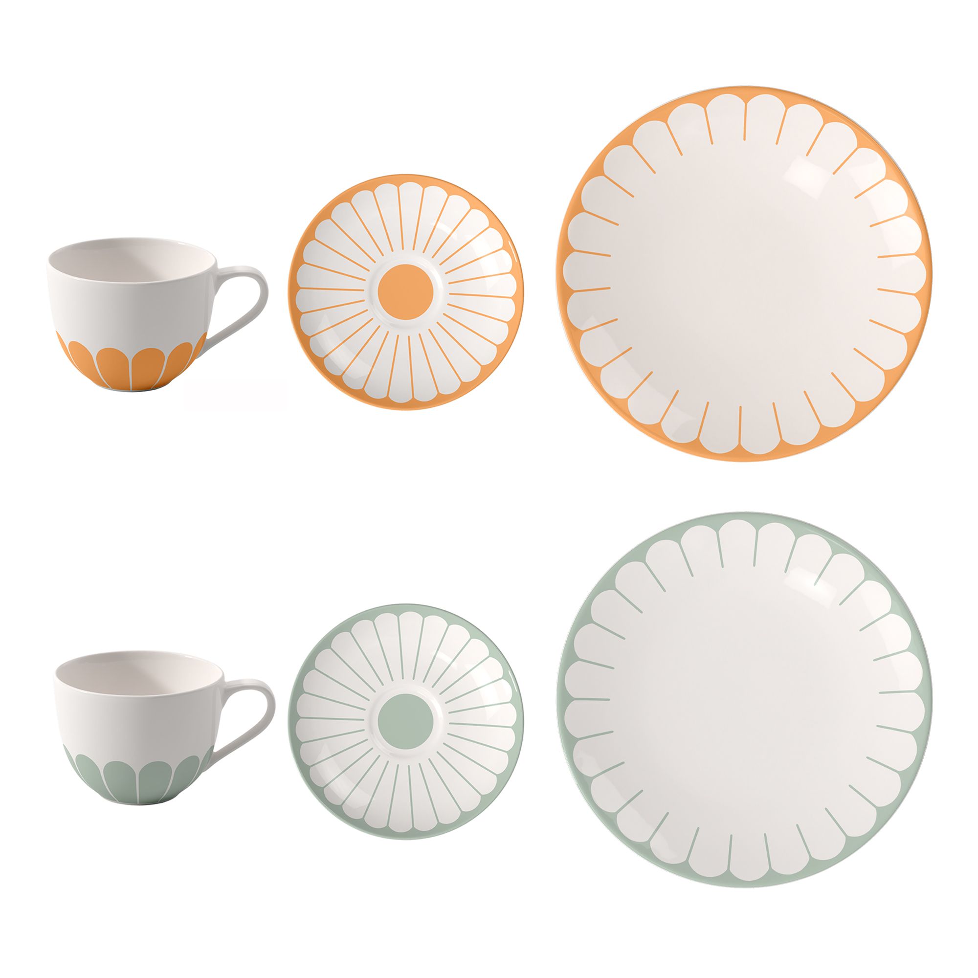 VILLEROY & BOCH Fleur Frühstücks-Set mit buntem Blumenmuster 6tlg.