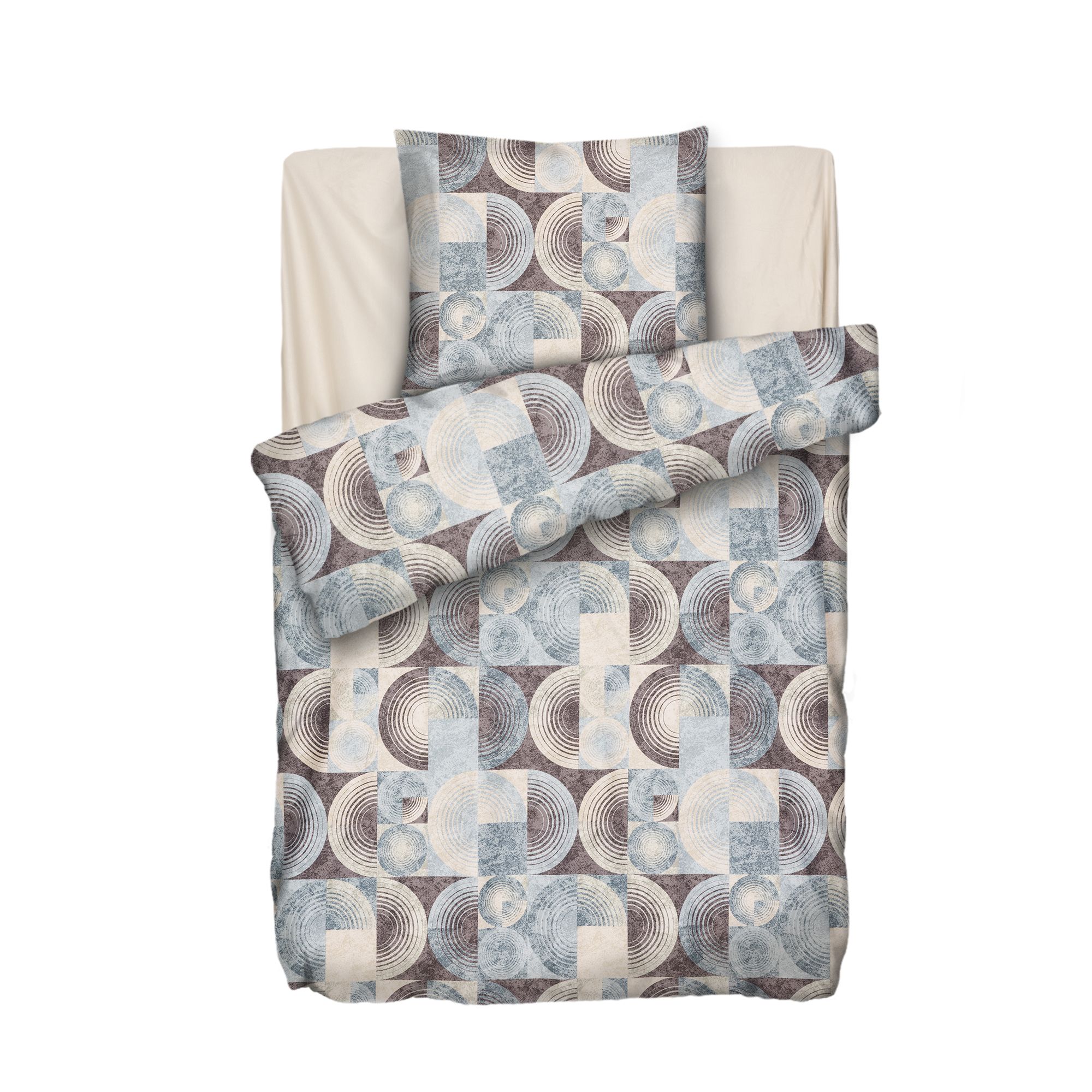 WINTERENGEL Bettwäsche grafisch gesondert Mikrofaser Flanell Einzelbett, 3tlg.