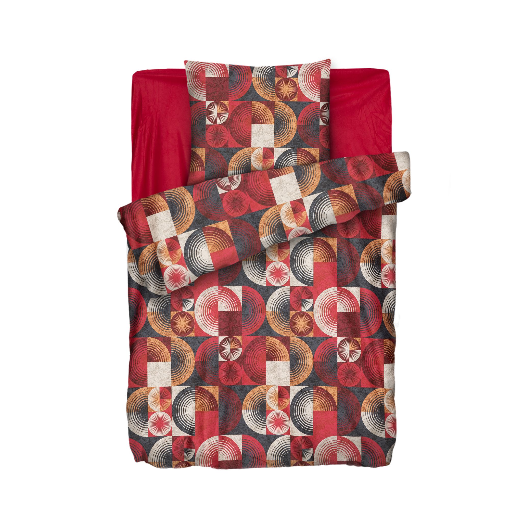 WINTERENGEL Bettwäsche grafisch gesondert Mikrofaser Flanell Einzelbett, 3tlg.