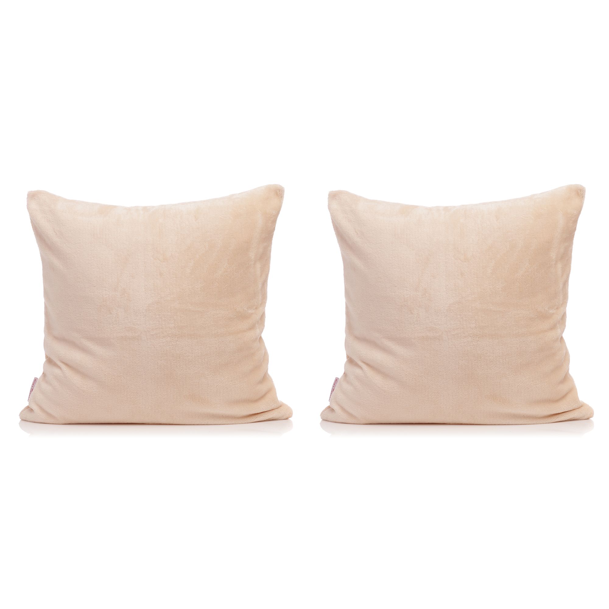 MONT CHALET 2 Kissenhüllen uni Mikrofaser Chinchilla waschbar, ca. 45x45cm