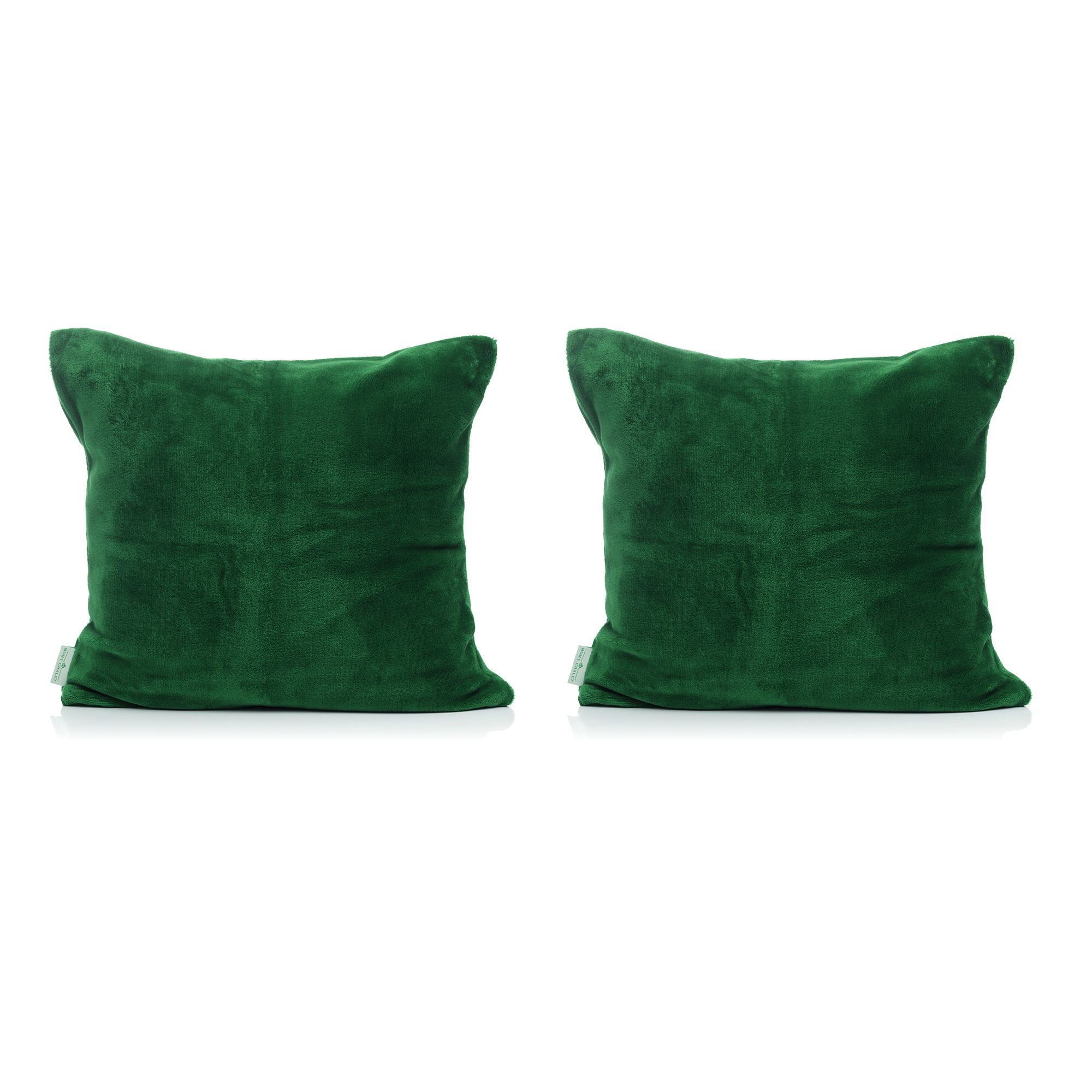 MONT CHALET 2 Kissenhüllen uni Mikrofaser Chinchilla waschbar, ca. 45x45cm