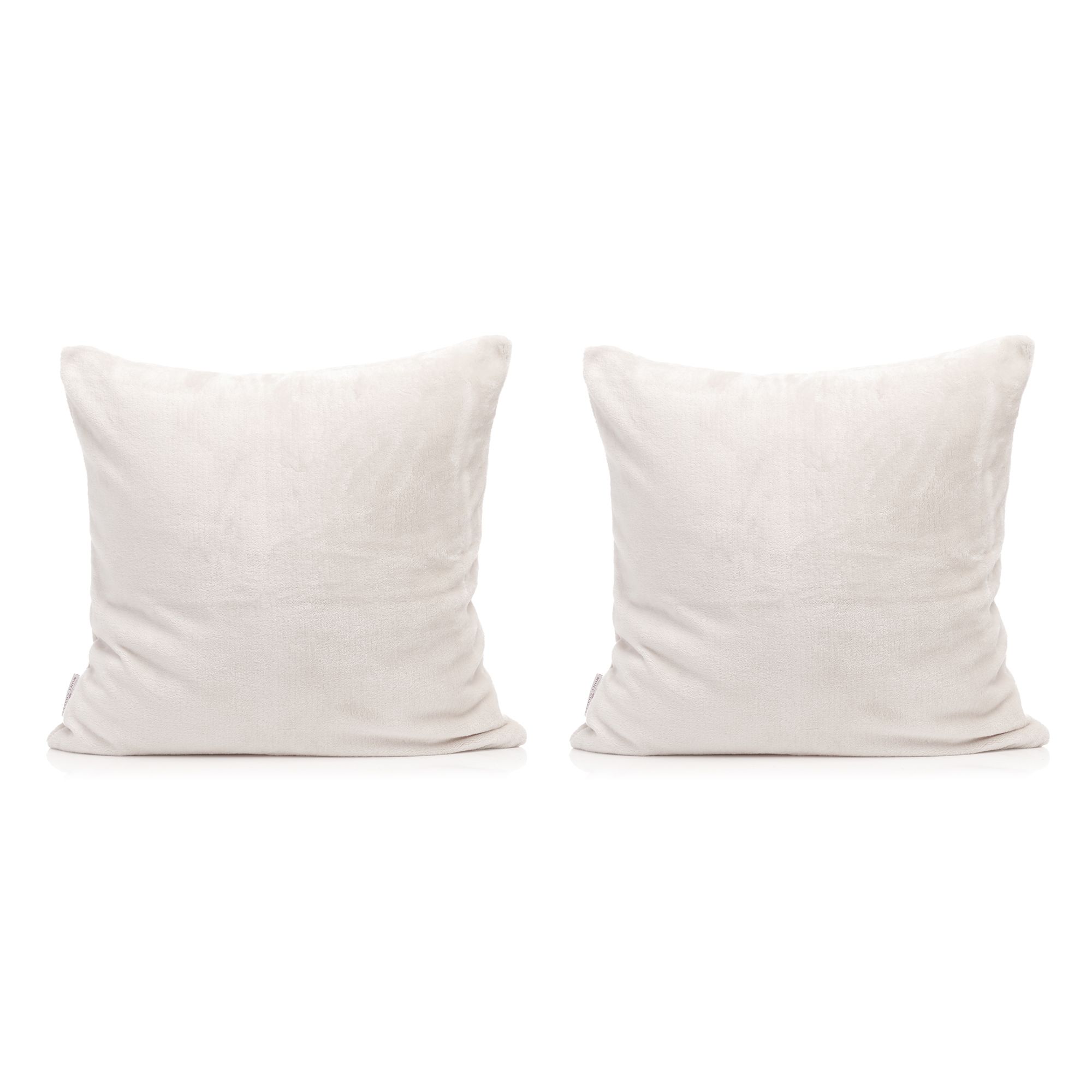 MONT CHALET 2 Kissenhüllen uni Mikrofaser Chinchilla waschbar, ca. 45x45cm