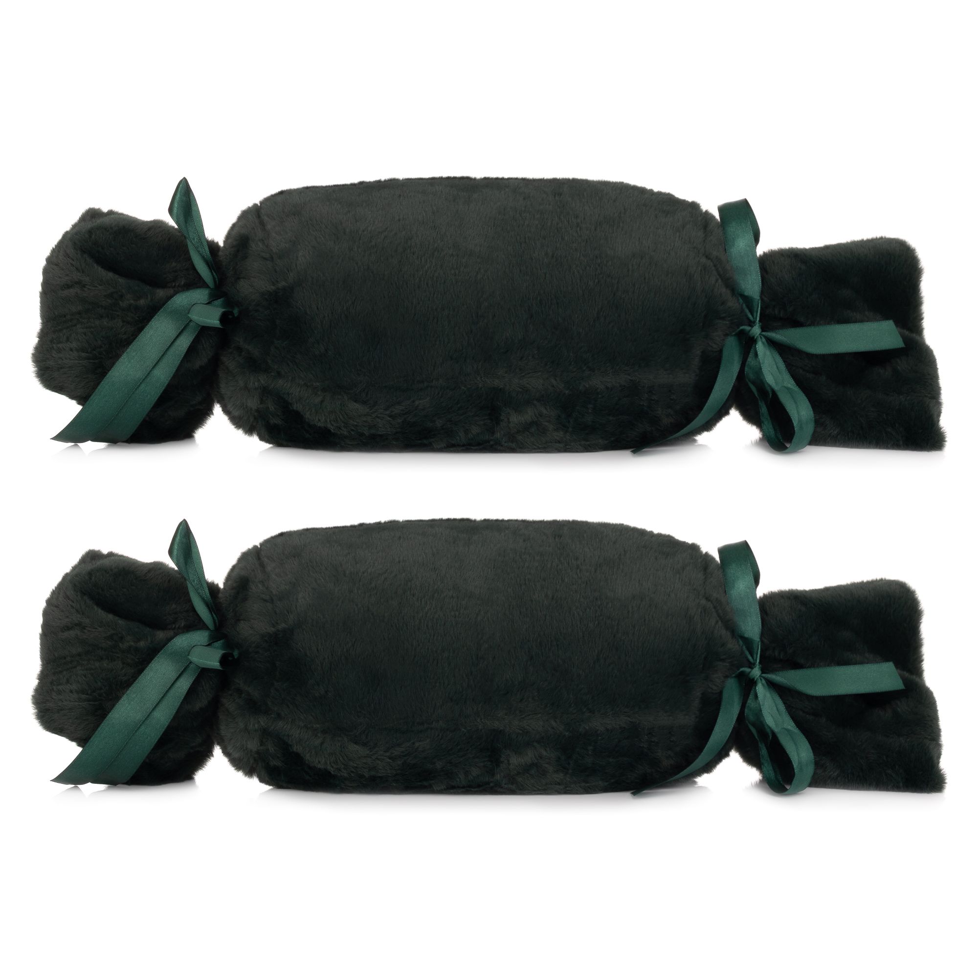 MONT CHALET 2 gef. Nackenrollen inkl. Satinschleifen Lammfellimitat, uni waschbar, 15x54cm