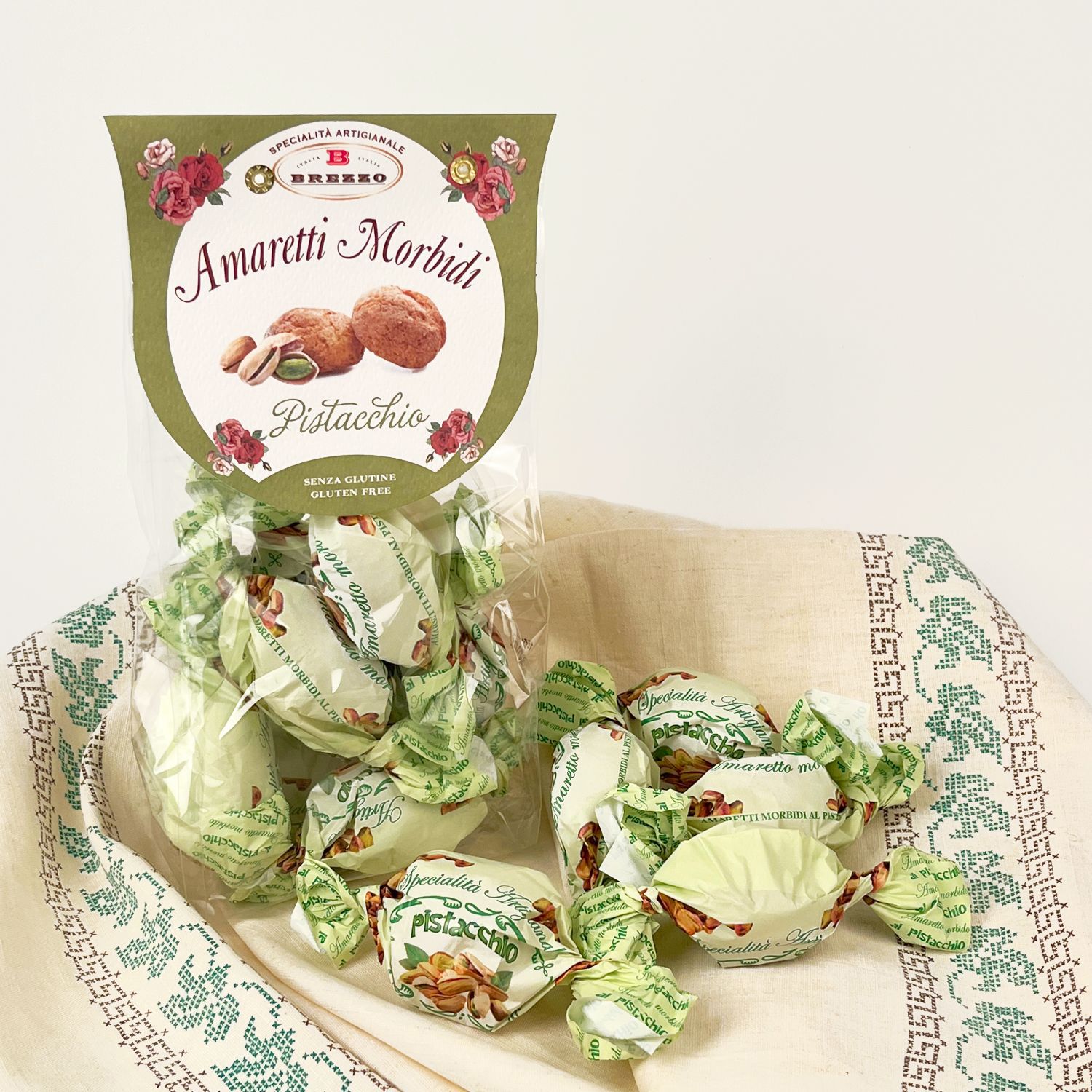  BREZZO Amaretti Morbidi Pistacchio Set aus Italien Inhalt 300g