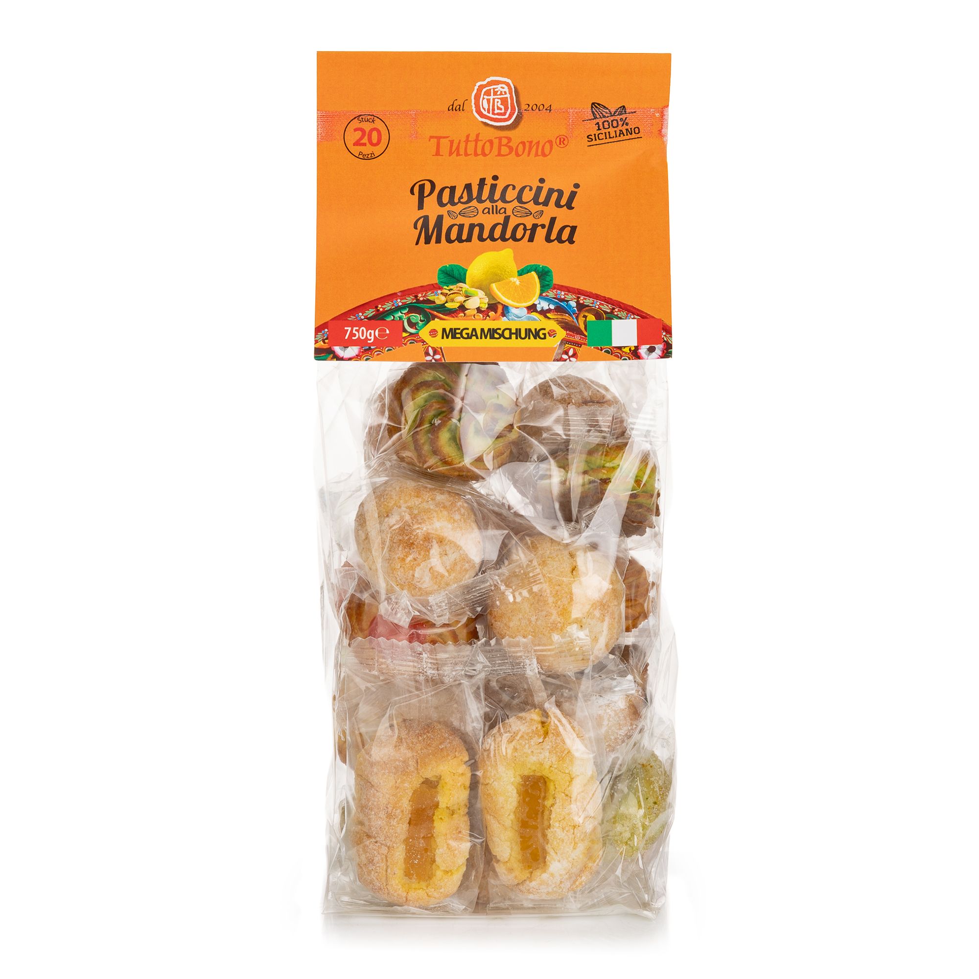 TUTTOBONO® Pasticcini sizilianisches Mandelgebäck 10 Sorten Inhalt 750g