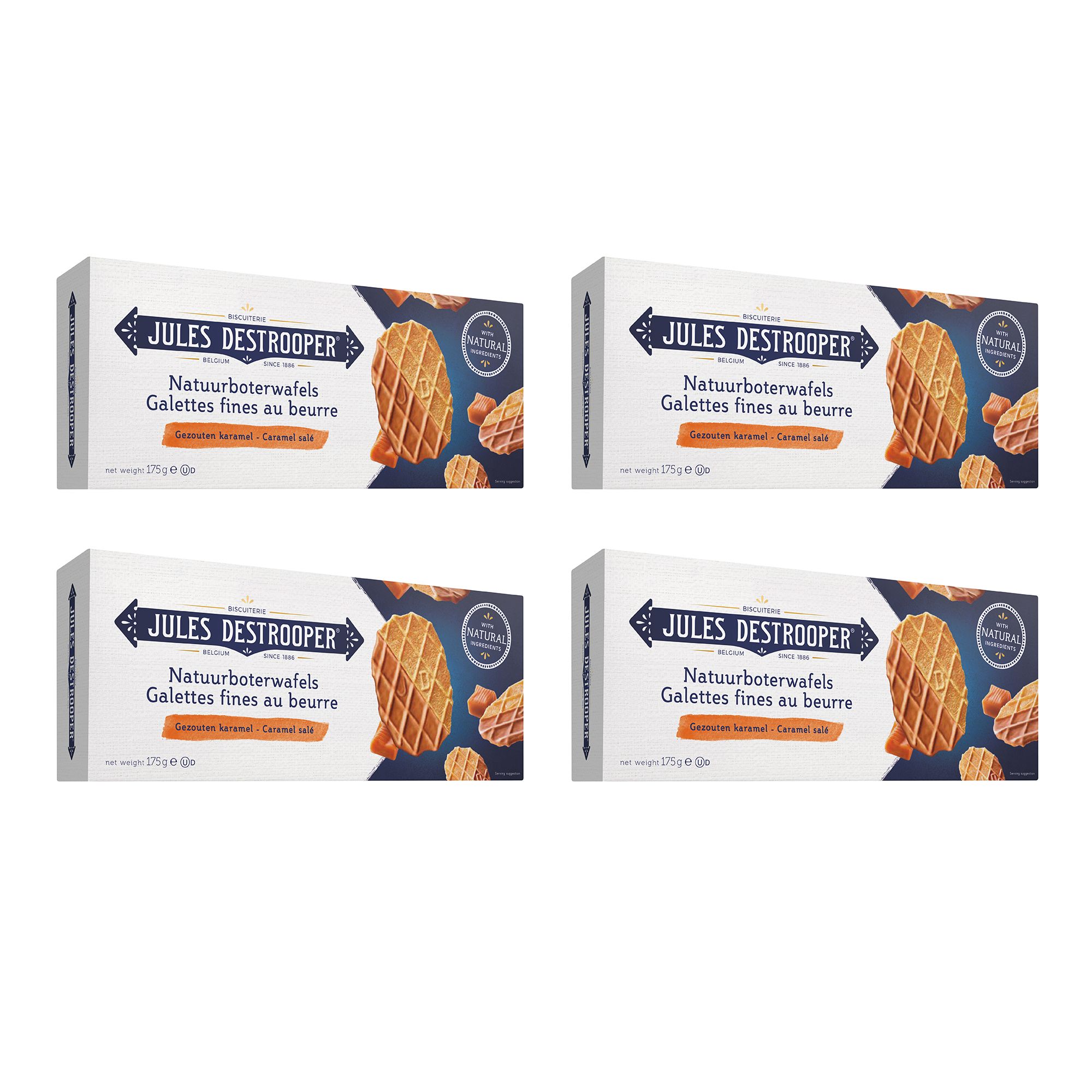 JULES DESTROOPER feinstes Gebäck Butterwaffeln mit Salted Caramel Inhalt 700g