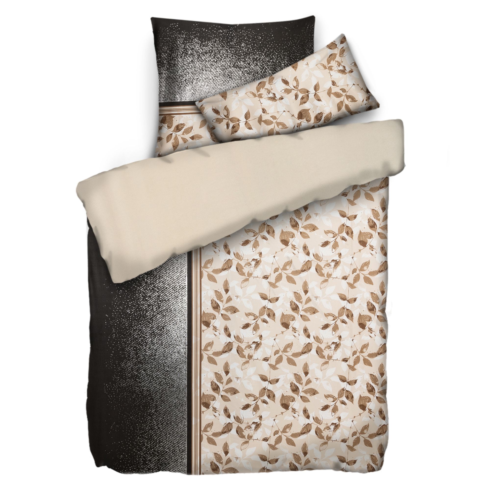 JERYMOOD Wendebettwäsche Glitzerdruck Mikrofaser Jersey Einzelbett, 3tlg.