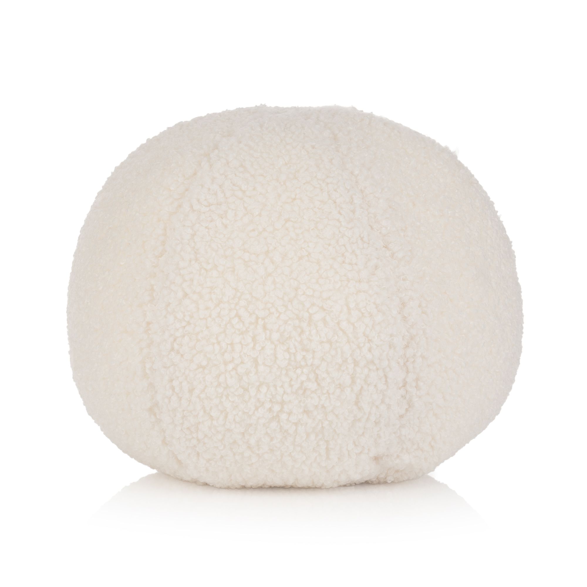 COZEE HOME Dekokissen Ball-Form MF Teddy Bouclé waschbar