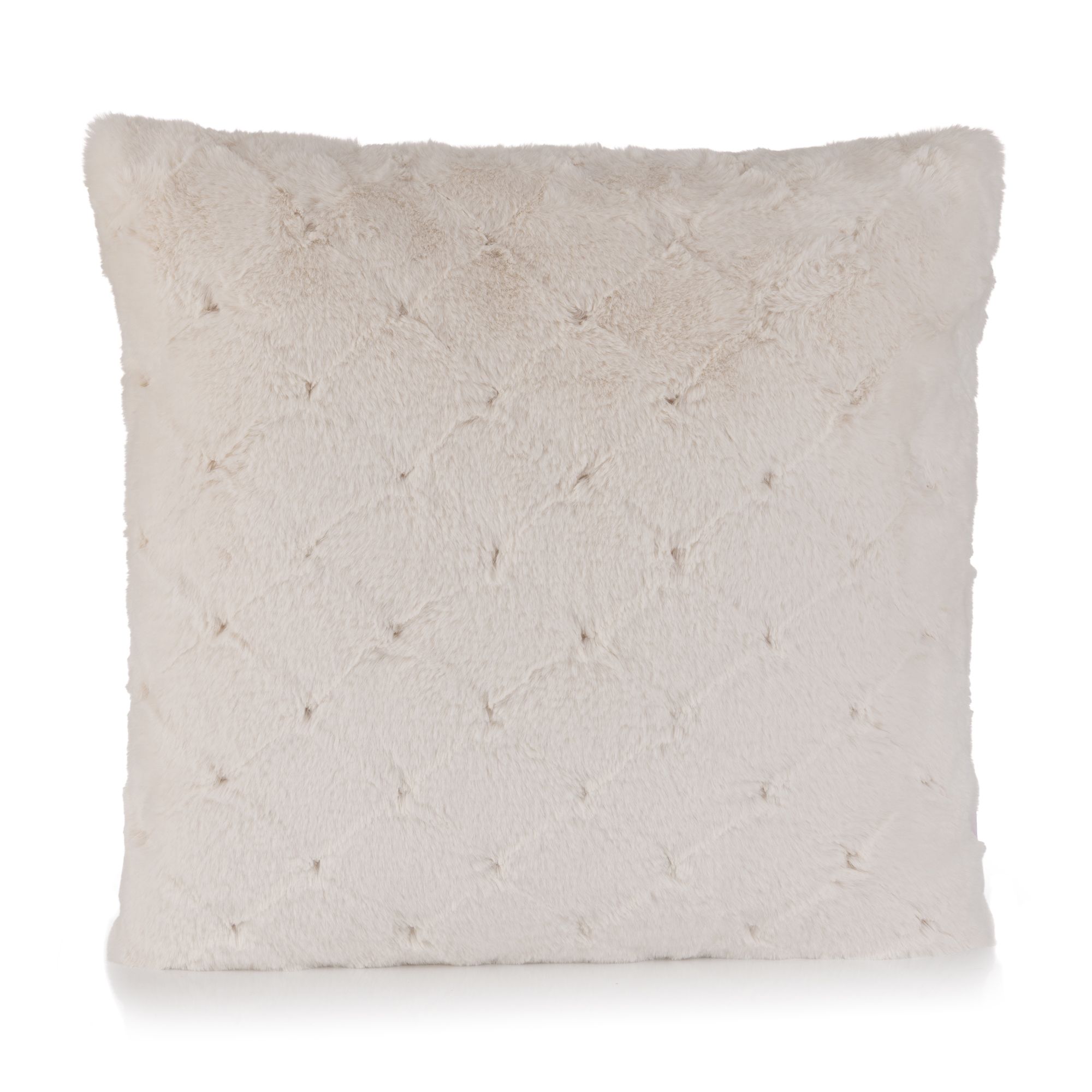 MONT CHALET 1 gefülltes Kissen Jacquard-Design Fellimitat waschbar, ca. 50x50cm