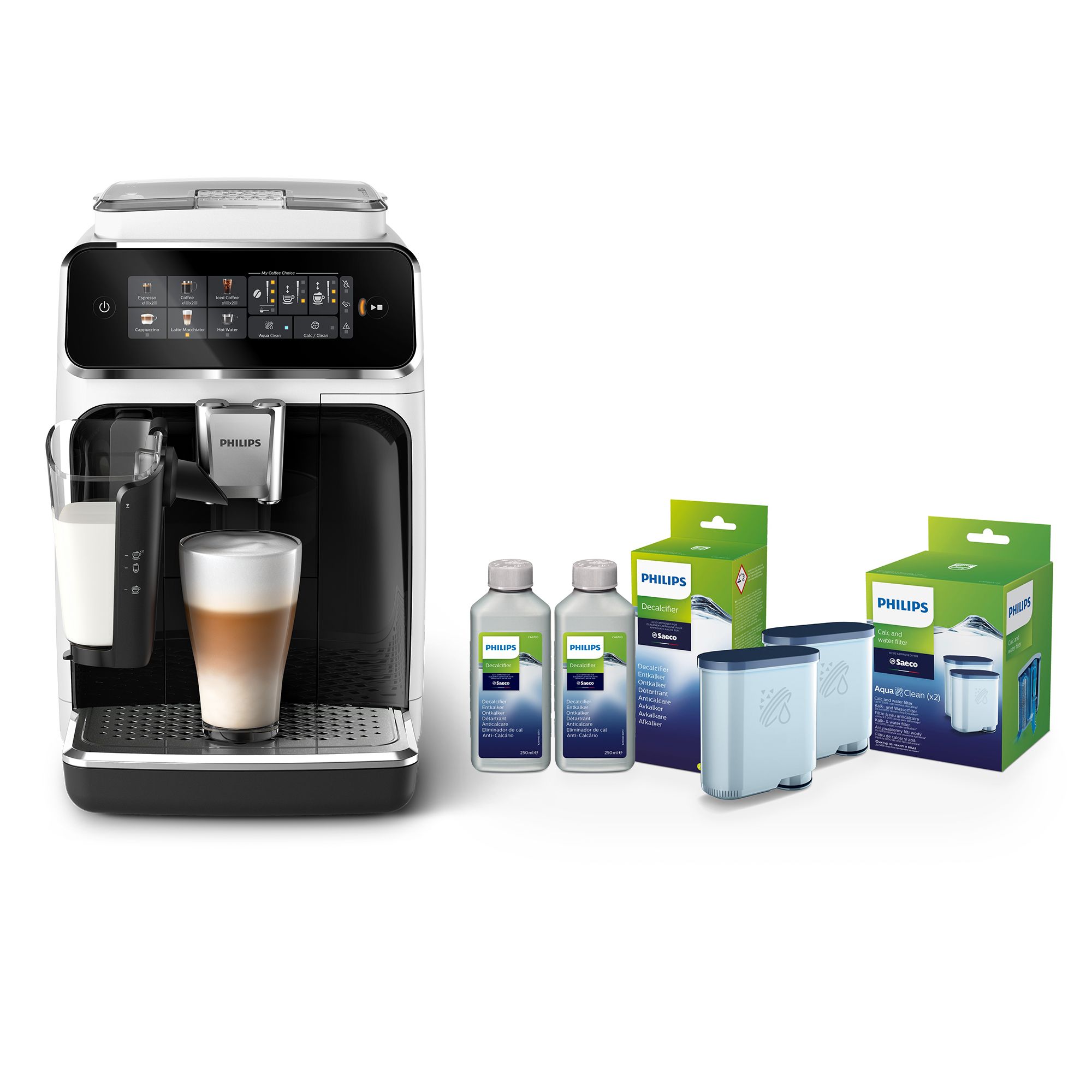 PHILIPS Kaffeevollautomat Series EP3343/50 Latte Go System inkl.  Wartungsset