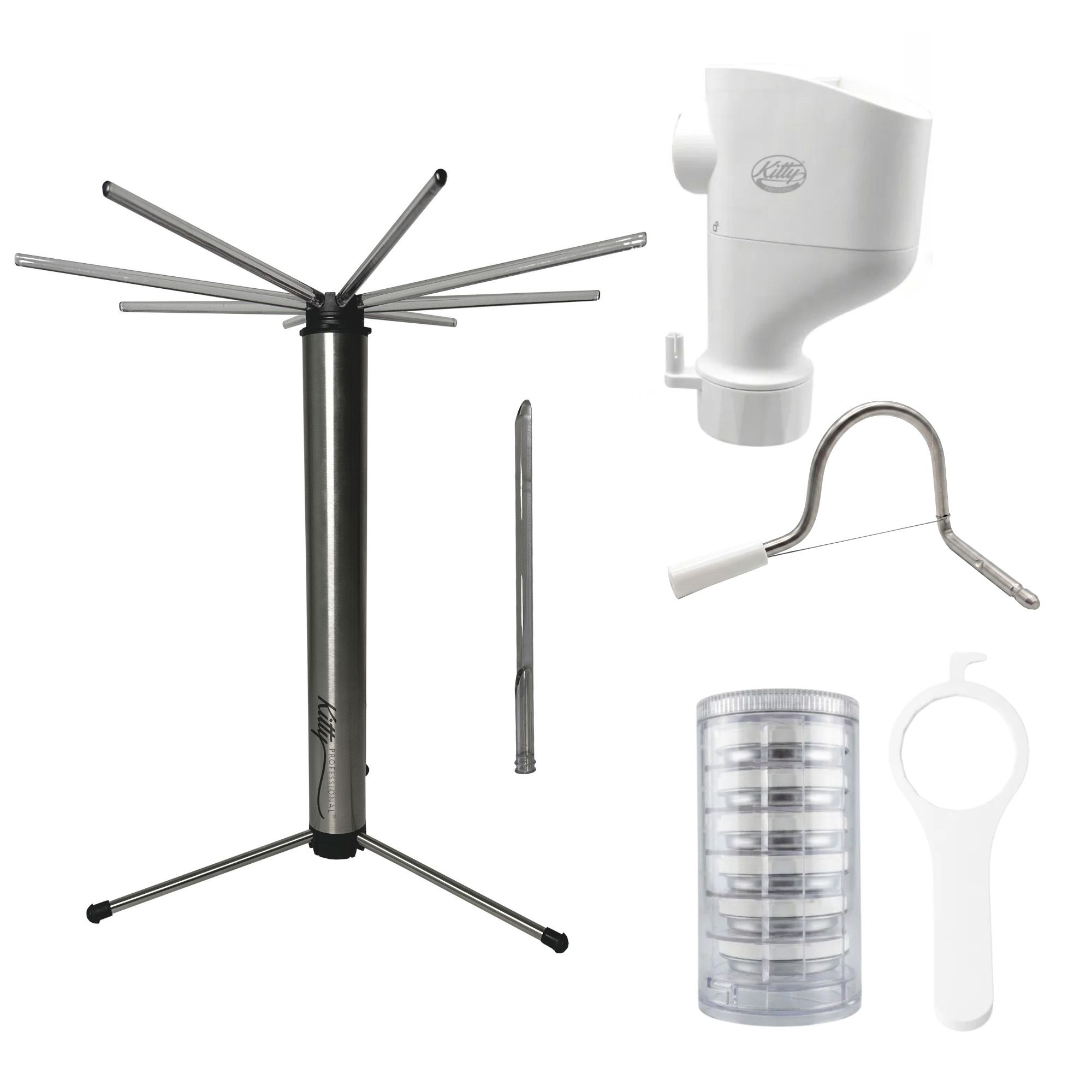 Kitty PROFESSIONAL® Röhrennudelvorsatz und Pastatrockner Nonna für KITCHENAID®-Maschinen