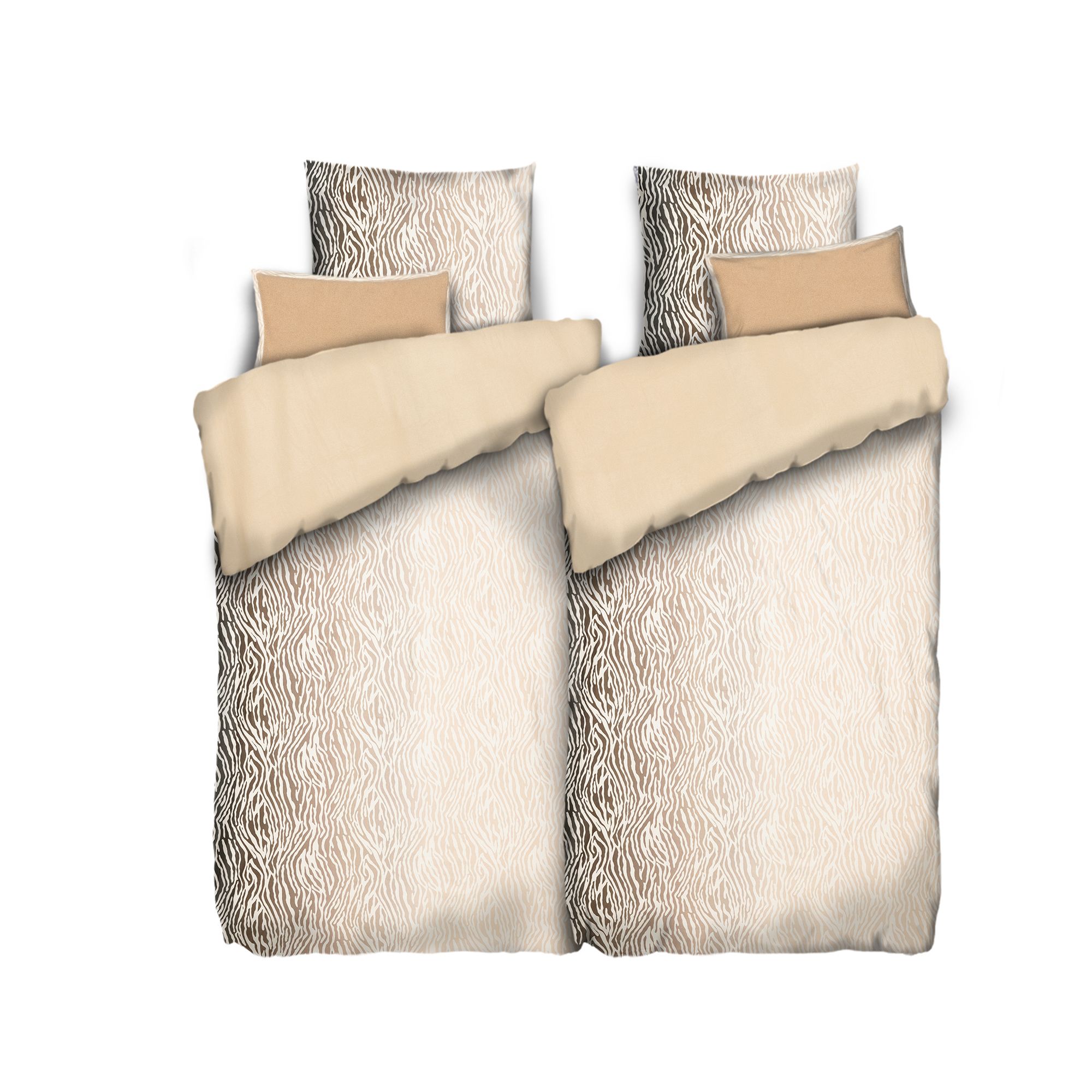 WINTERENGEL Wendebettwäsche mit Teddyplüsch Mikrofaser Flanell Doppelbett, 6tlg.