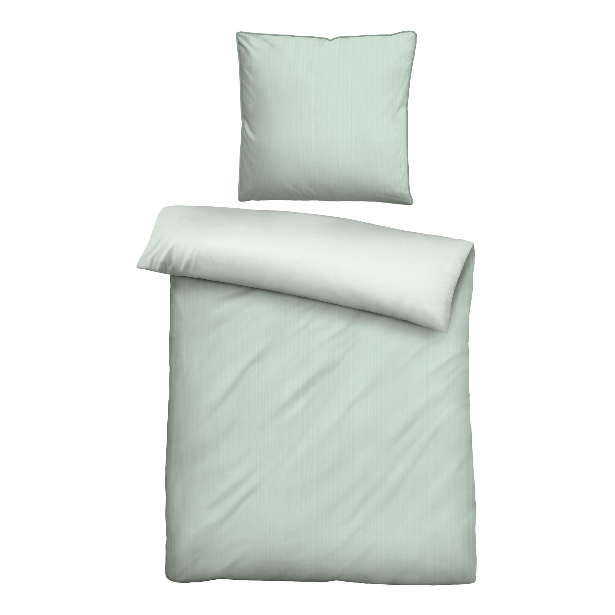 biberna® Wendebettwäsche fene Streifen Mako-Satin Einzelbett, 2tlg.