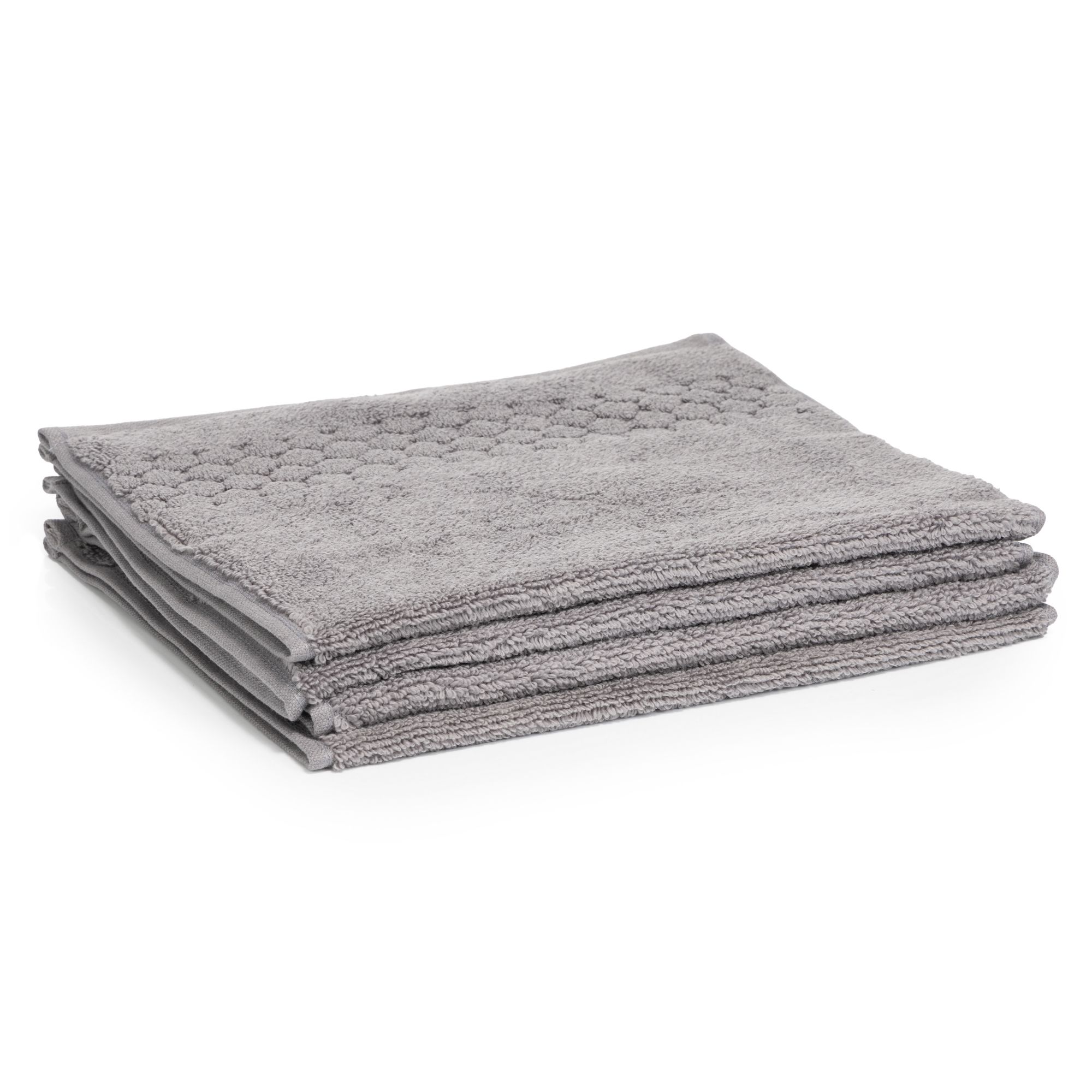 SEEDÜNE 4 Gästehandtücher Bubbles-Bordüre 100% Baumwolle ca. 30x50cm