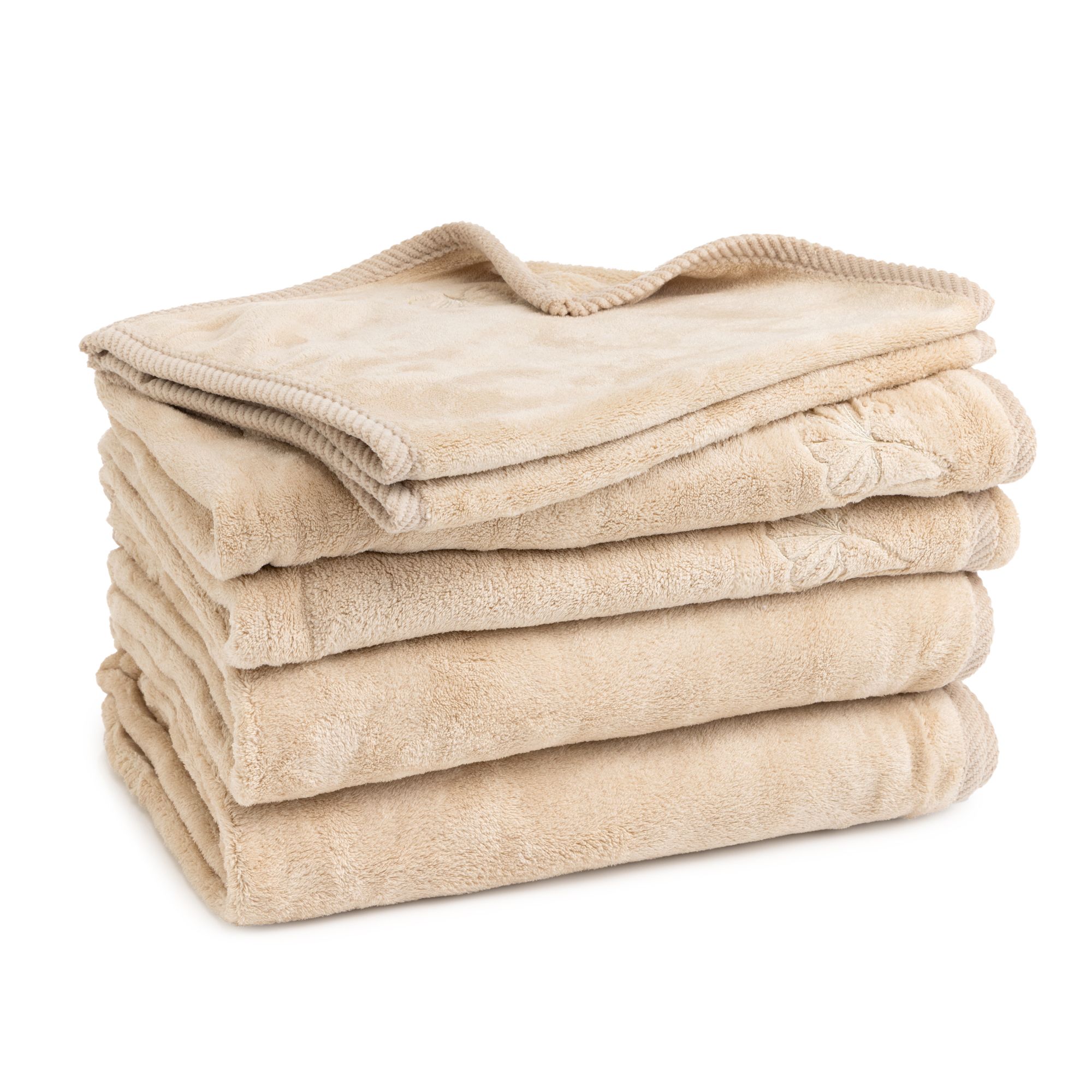 MONT CHALET Handtuch-Set, 6tlg. uni MF Kuschelplüsch Gingko-Stickerei