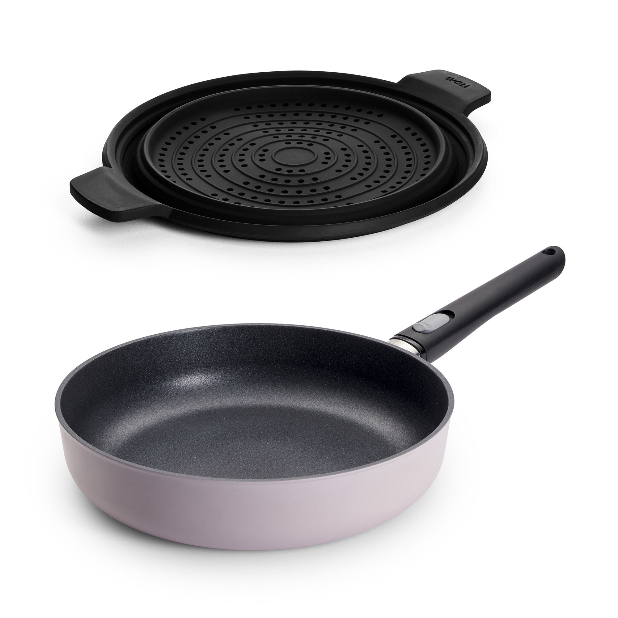 WOLL® Ecolour Hochrandpfanne Ø28cm mit Siebeinsatz Made in Germany