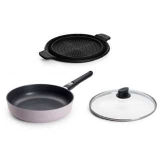 WOLL® Ecolour Hochrandpfanne Ø28cm mit Siebeinsatz und Deckel