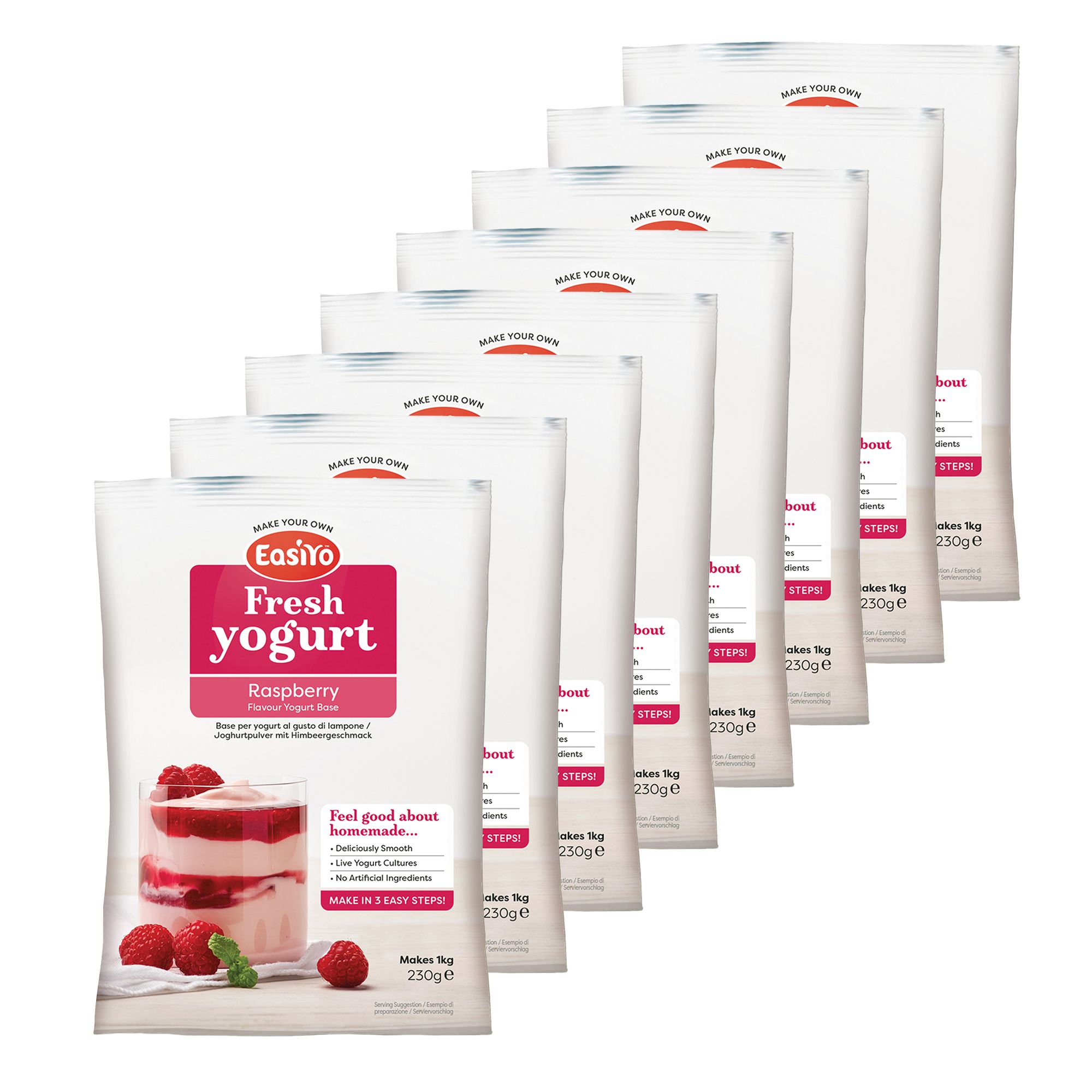 EASIYO Joghurtpulver 8 Beutel für 8kg Fruchtjoghurt sortenrein