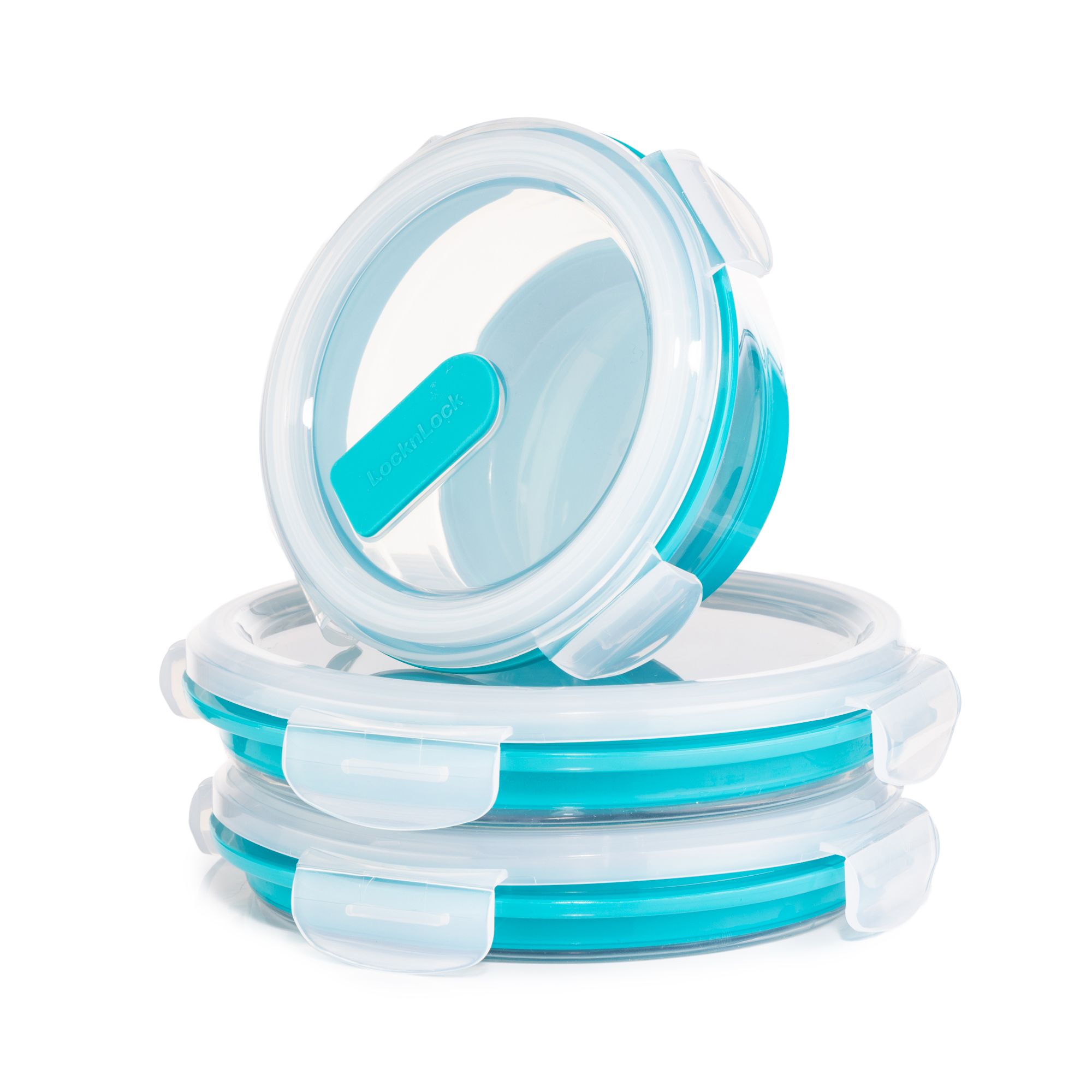LocknLock 3 Frischhaltedosen faltbar, 1x400ml, 1x800ml und 1x1L Gesamtvolumen 2,2 L