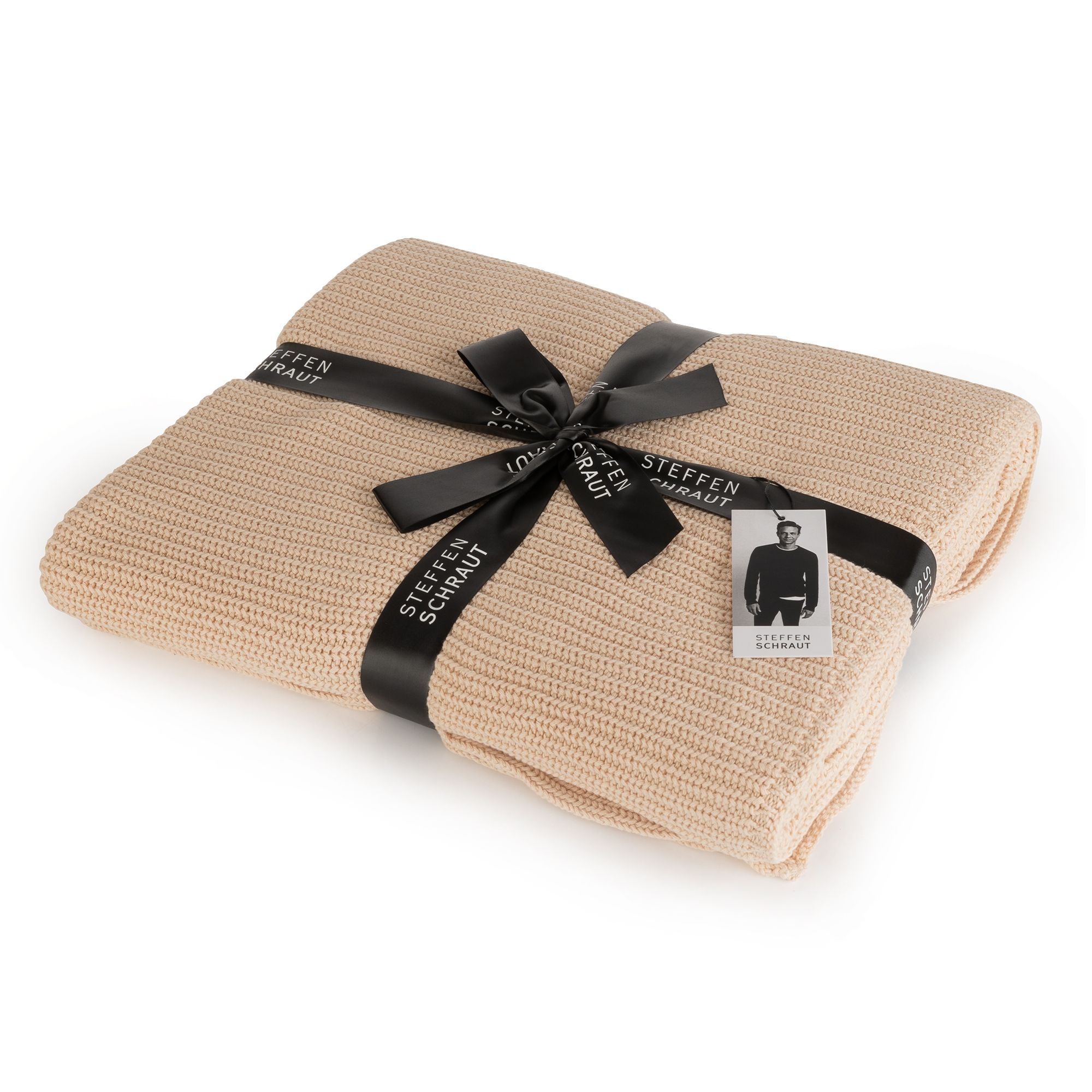 STEFFEN SCHRAUT Deko-Plaid uni 100% Baumwolle waschbar, 130x170cm