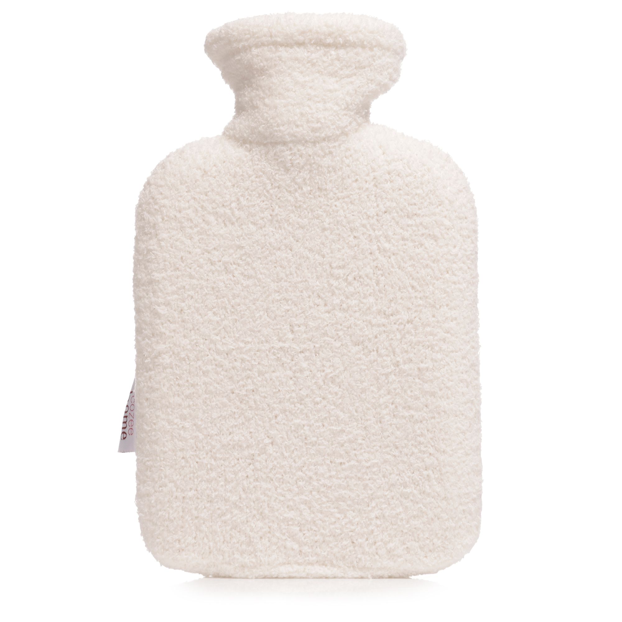 COZEE HOME Wärmflasche Jacquard mit Struktur Fluffy Bouclé 1,5L