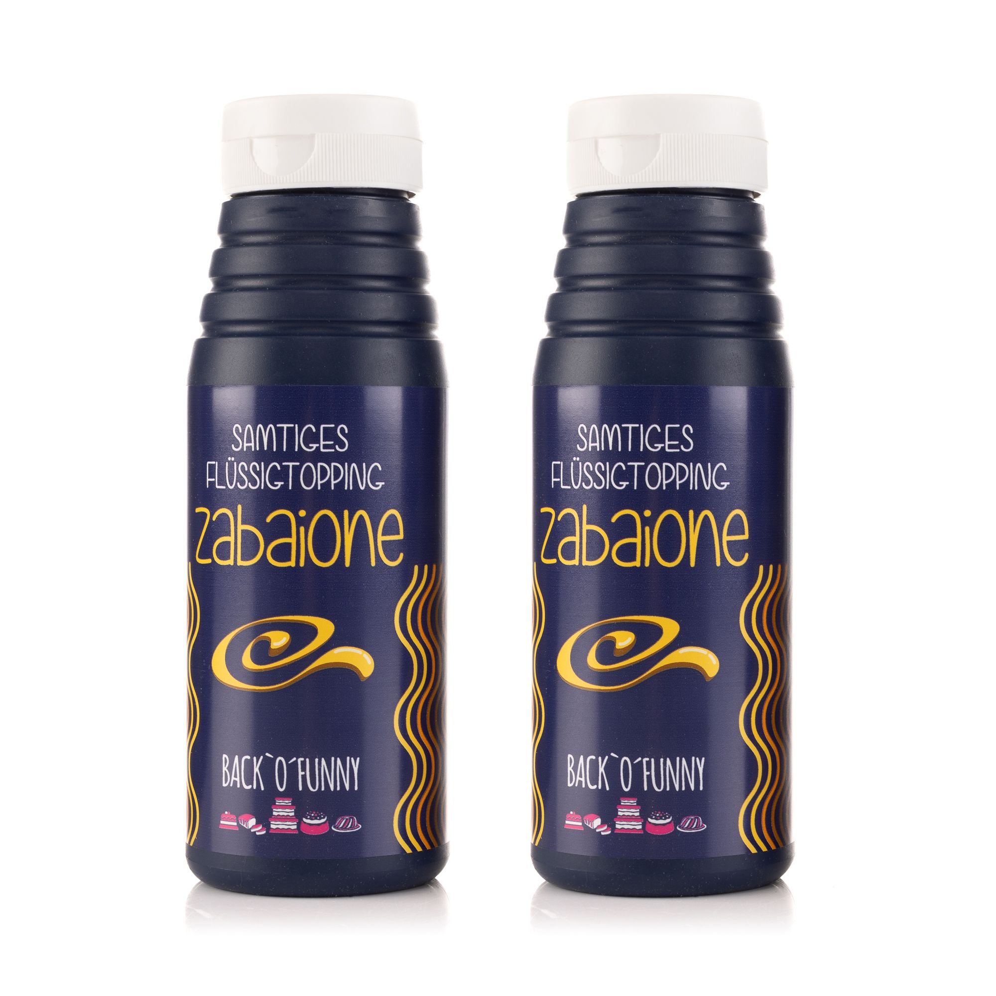 BACK'O'FUNNY Samtiges Flüssigtopping zum Garnieren Inhalt 2x 225ml