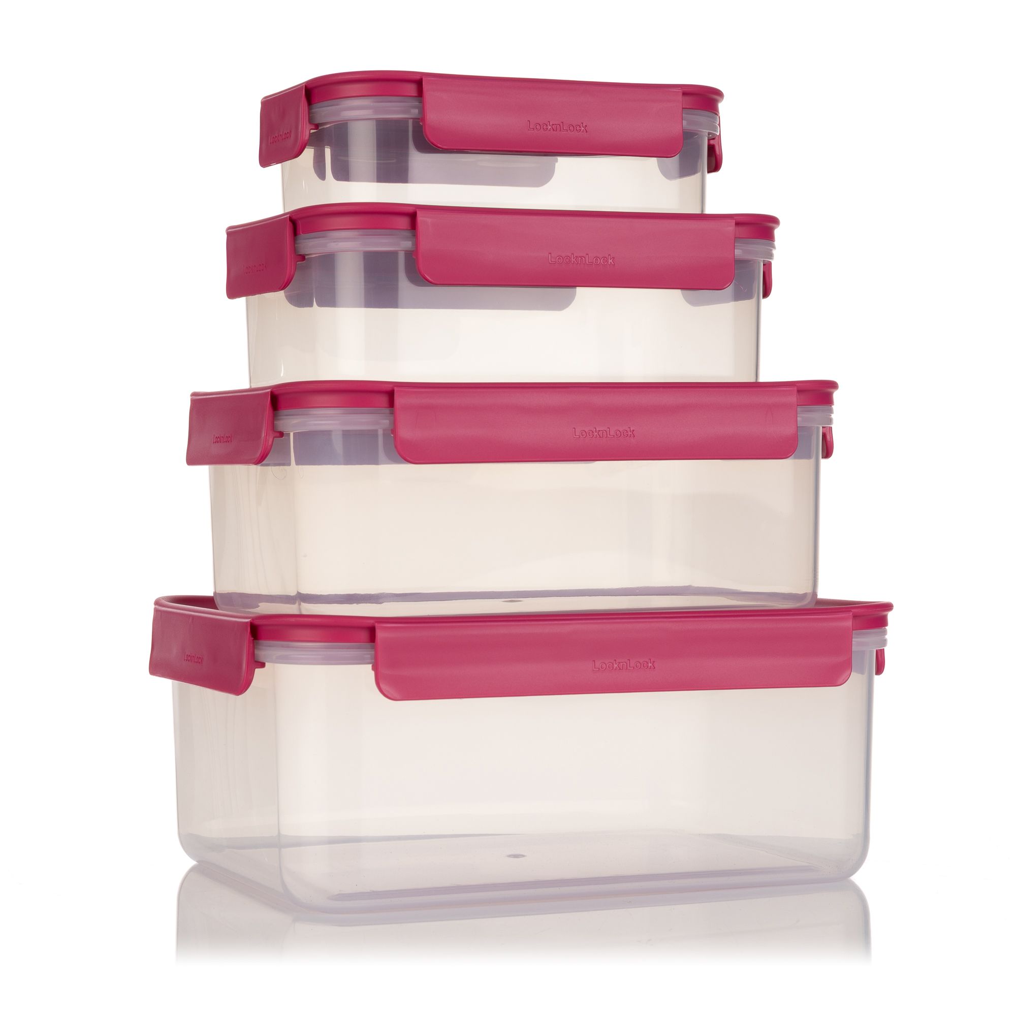 LocknLock 4 Frischhaltedosen Classic Plus 910ml-2,75L nestbar Gesamtvolumen 5,73L