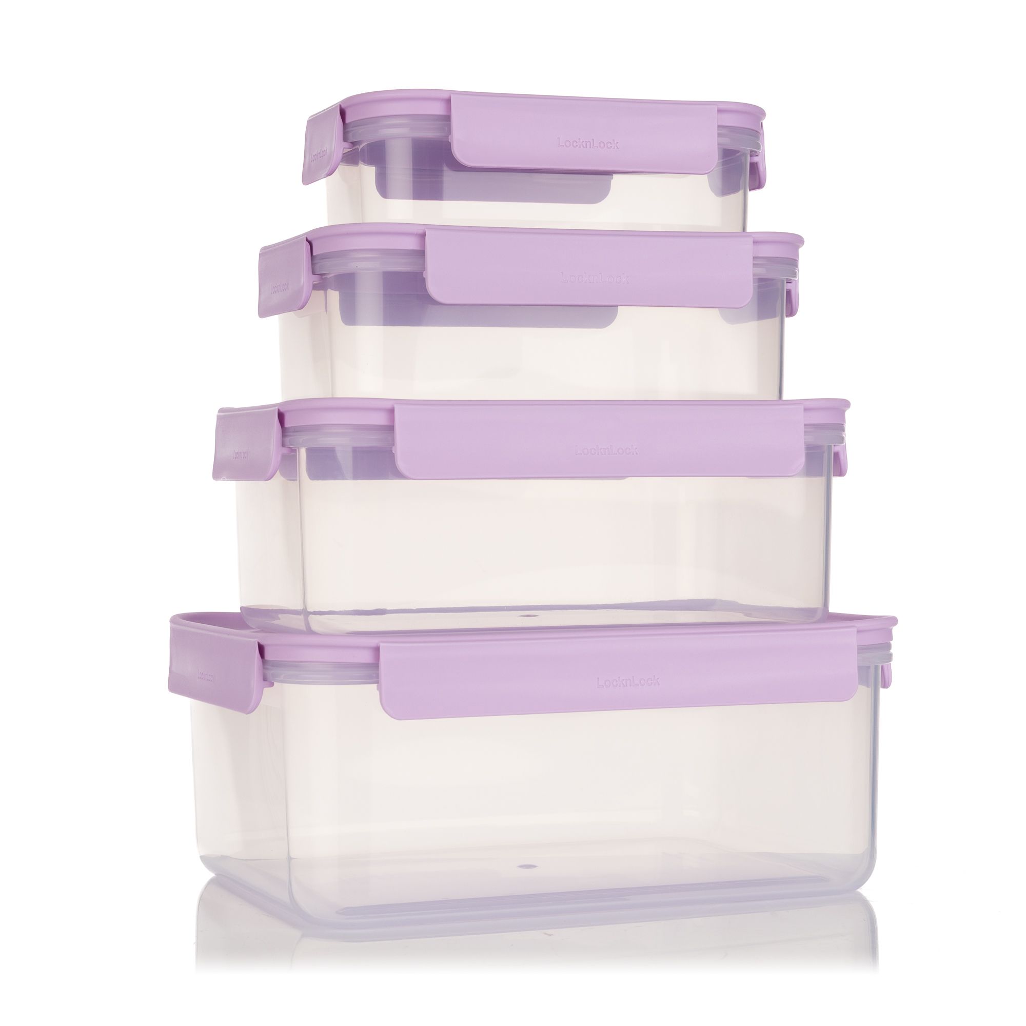 LocknLock 4 Frischhaltedosen Classic Plus 910ml-2,75L nestbar Gesamtvolumen 5,73L