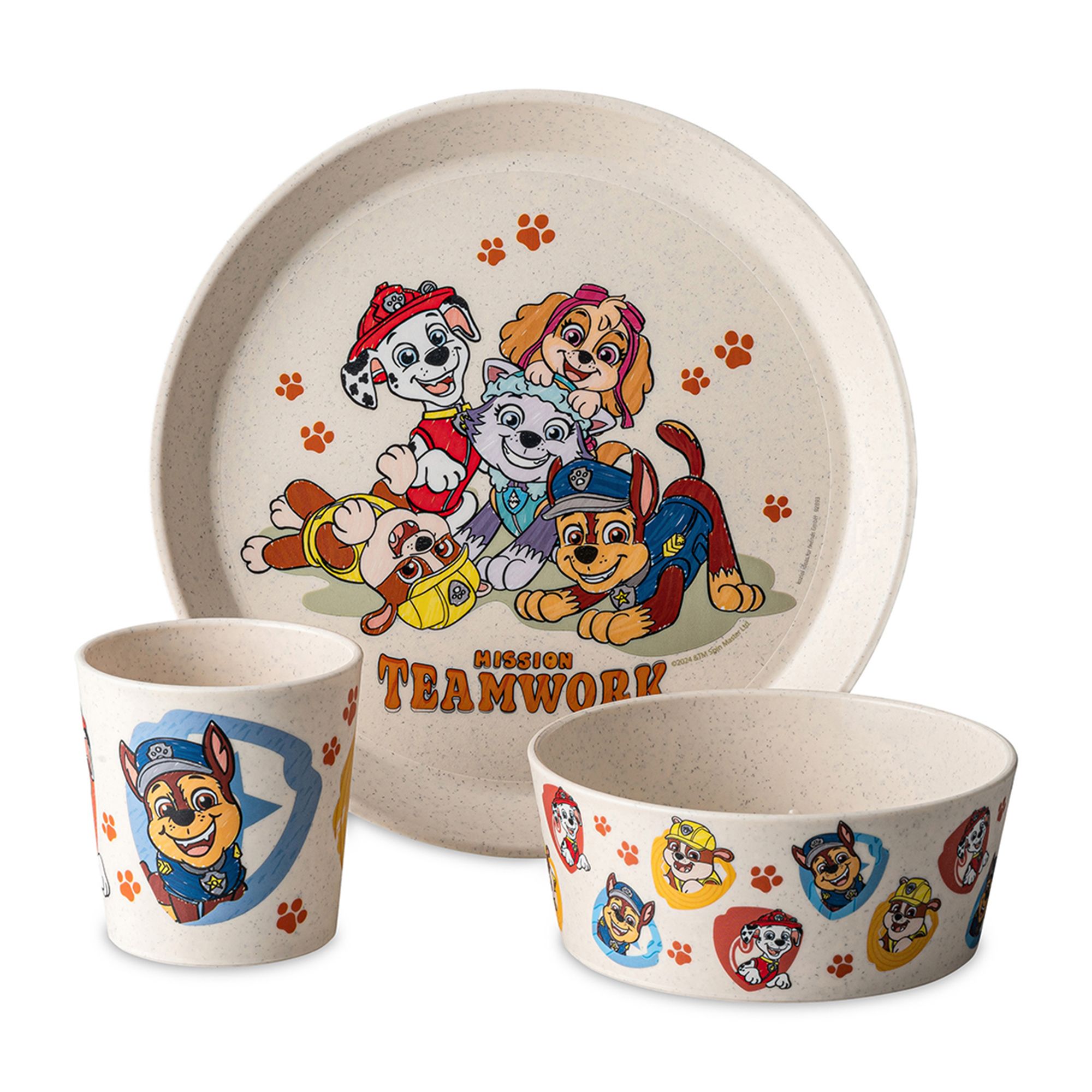  KOZIOL Kinder Geschirr-Set 3tlg.: Teller, Schale und Becher im Paw Patrol Design