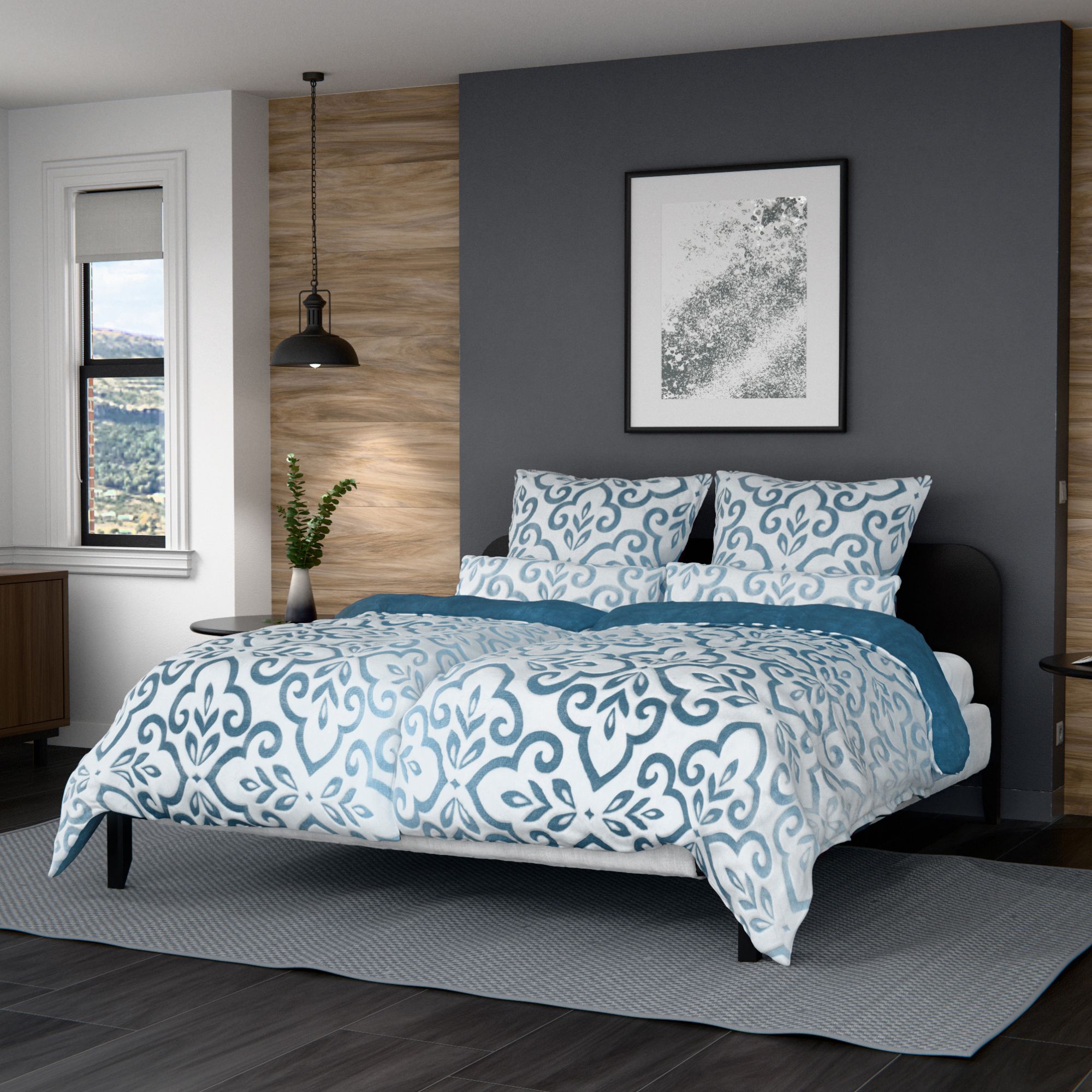 MONT CHALET Wendebettwäsche 3D-Ornamente Mikrofaser Chinchilla Doppelbett, 6tlg.