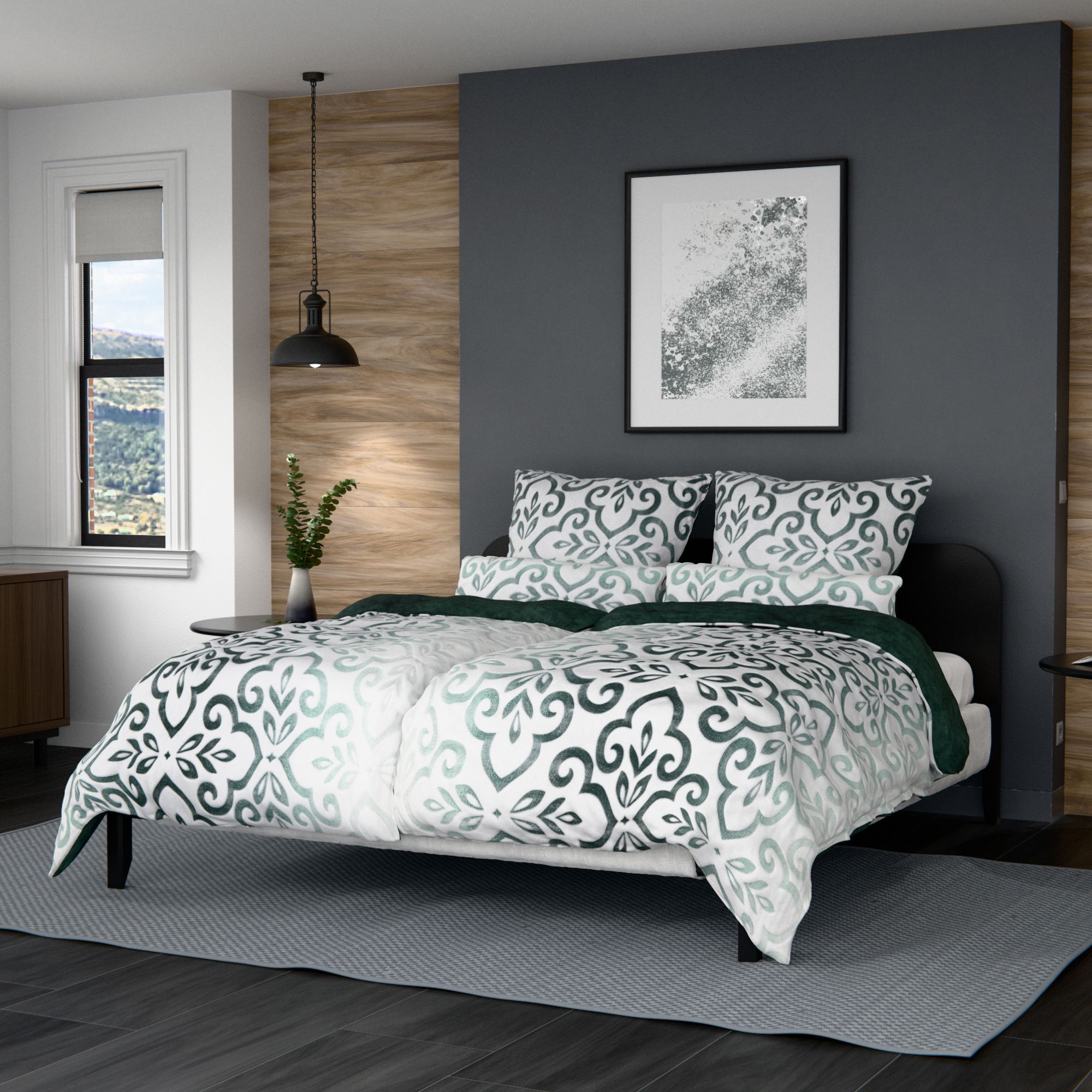 MONT CHALET Wendebettwäsche 3D-Ornamente Mikrofaser Chinchilla Doppelbett, 6tlg.