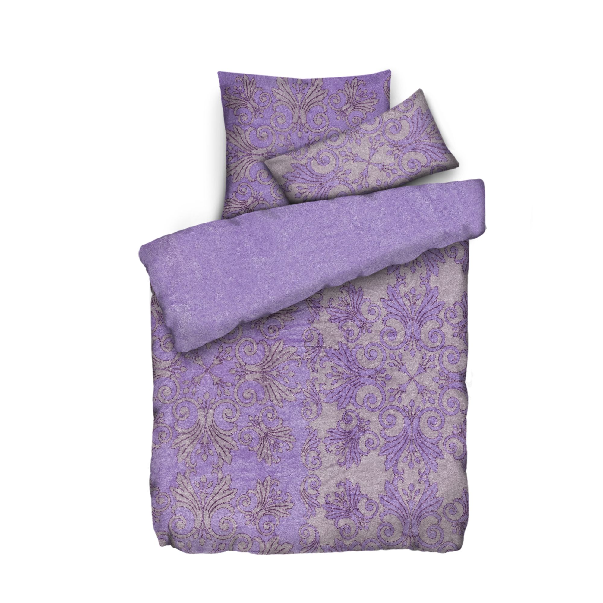 BADIZIO Classic Bettwäsche Ornament Mikrofaser Plüsch Doppelbett, 6tlg.